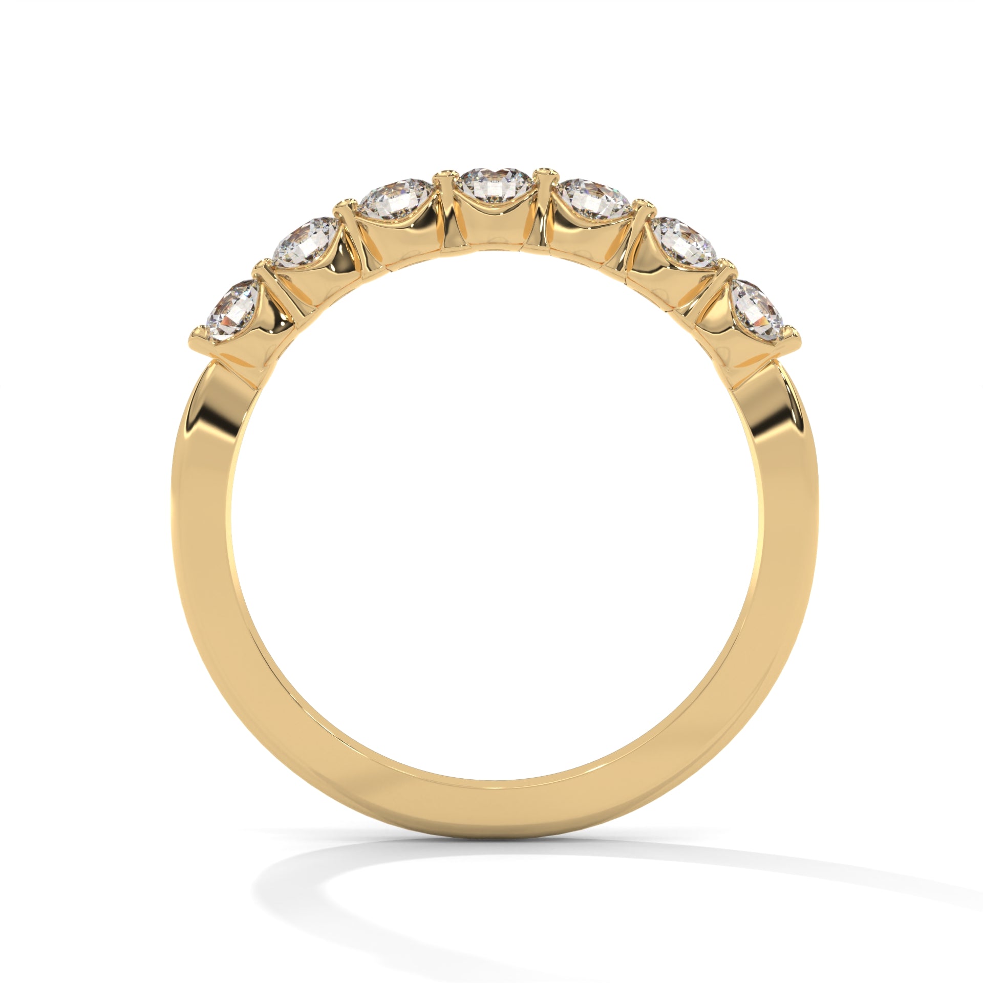Elegant Round Lab-Grown Diamond Gold Half-Eternity Band | 0.55 CTW