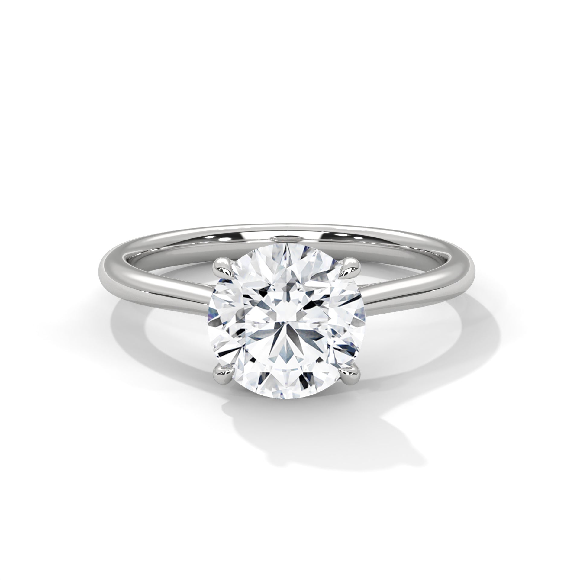 Eminent 2 CT Round Diamond Solitaire Engagement Ring | 14K & 18K Gold