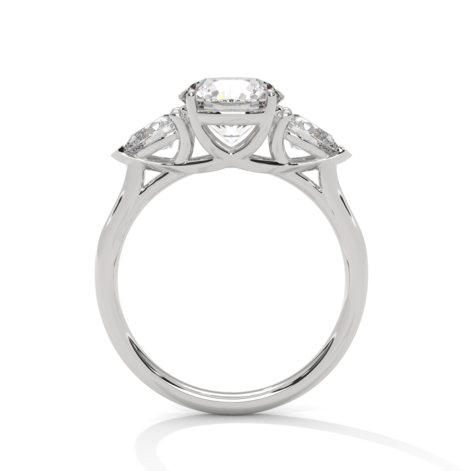 Dahlia 1ct Round Lab-Grown Diamond Three-Stone Engagement Ring | 2.00 CTW