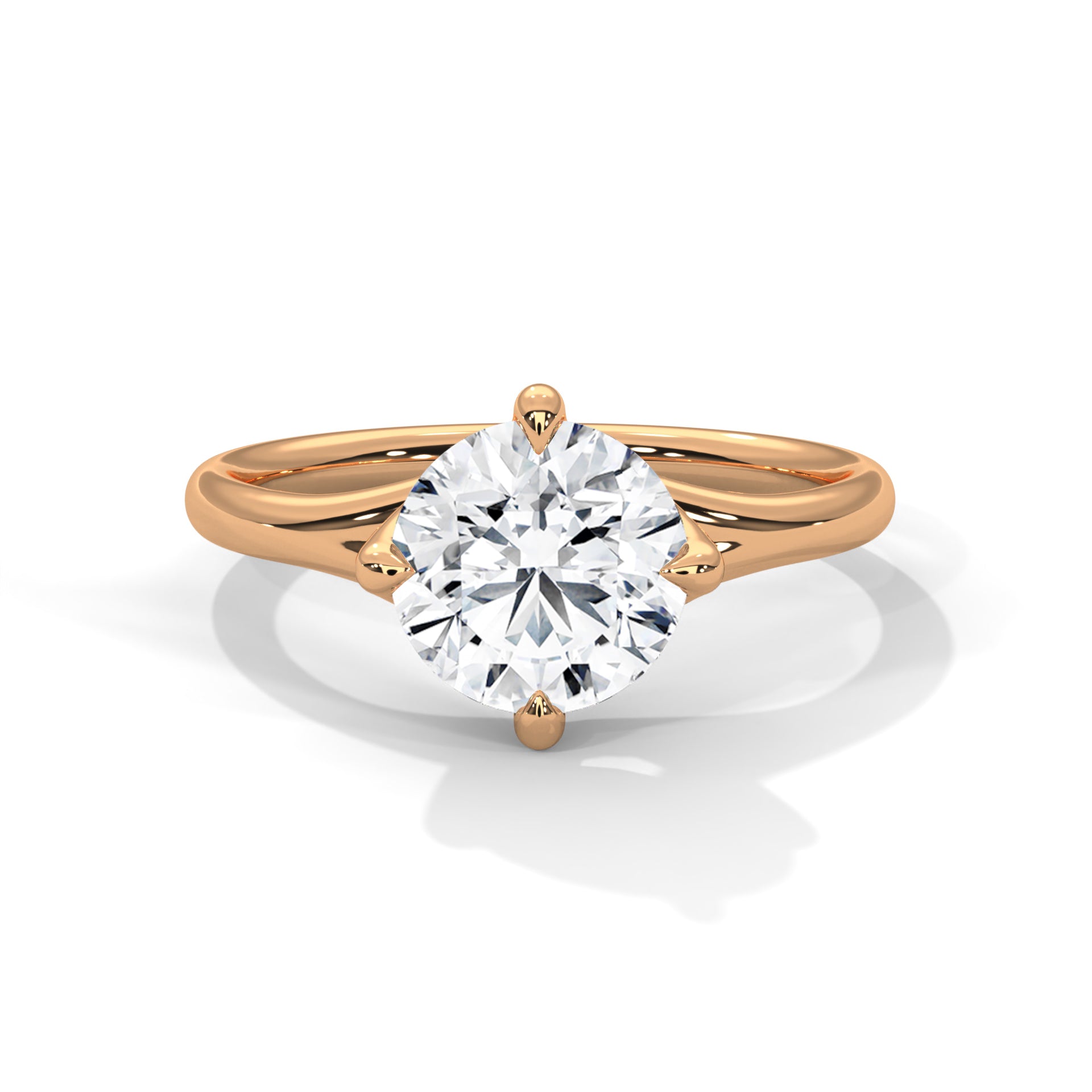 Ethereal Grace 1.5 CT Round-Cut Lab Grown Diamond Solitaire Ring| E-VS1