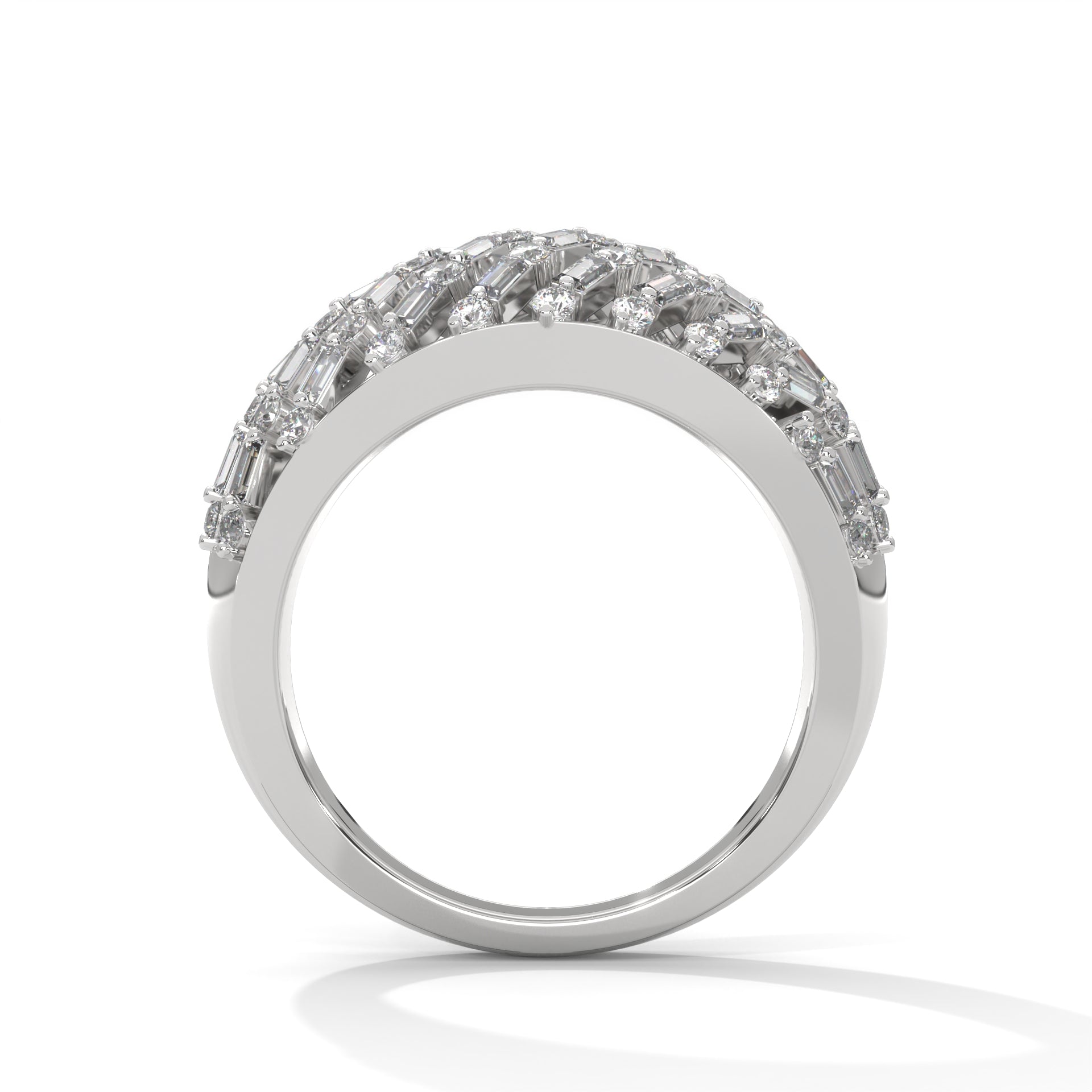 Radiance 0.76 CTW Baguette & Round Lab-Grown Diamond Ring