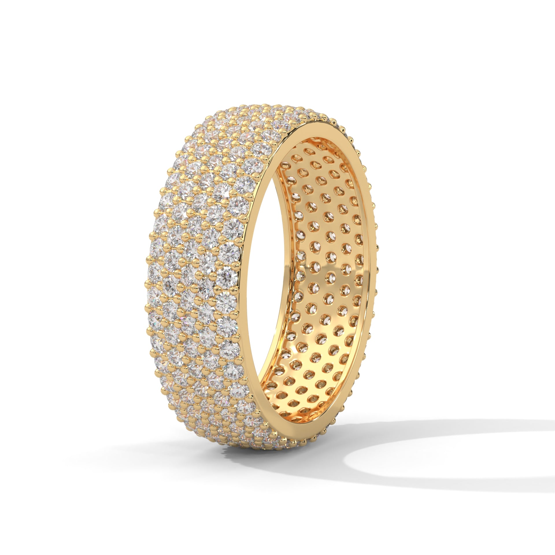 Unparalleled Elegance: Full Diamond Eternity Gold Band | 2.20 CTW