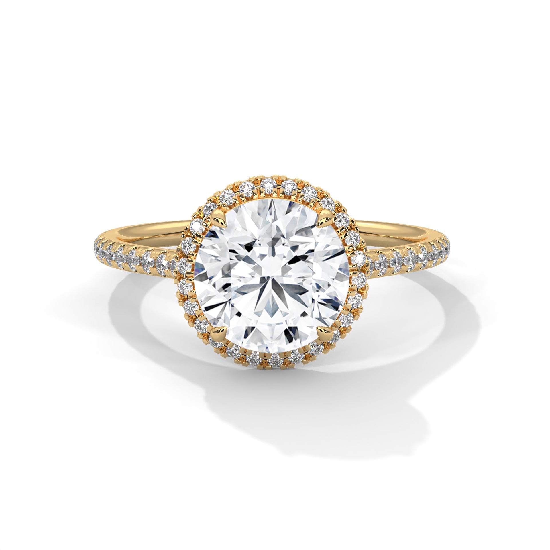 Brilliance 3CT Round Lab-Grown Diamond Engagement Ring | 3.34 CTW