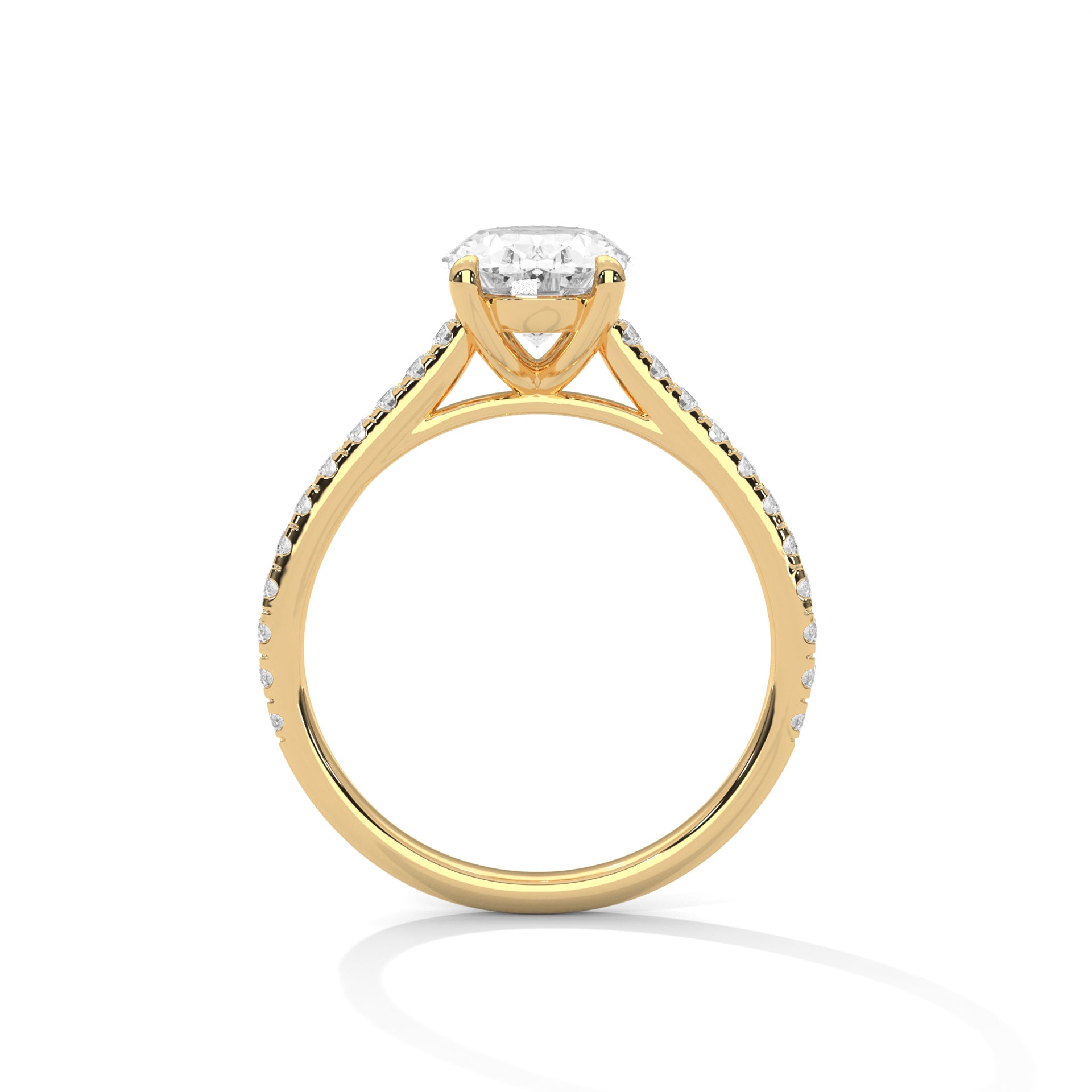 Brilliant Grace 1.5 CT Cushion-Cut Lab Grown Diamond Pave Ring | 1.90 CTW