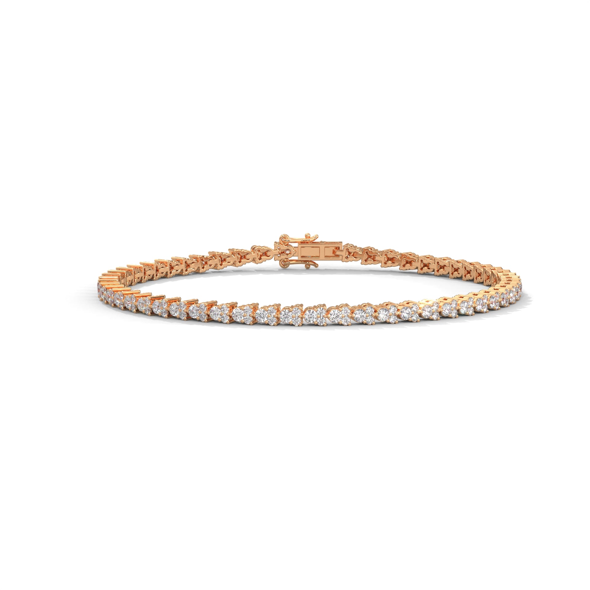 Classic Round Lab-Grown Diamond Gold Tennis Bracelet | 2.01 CTW