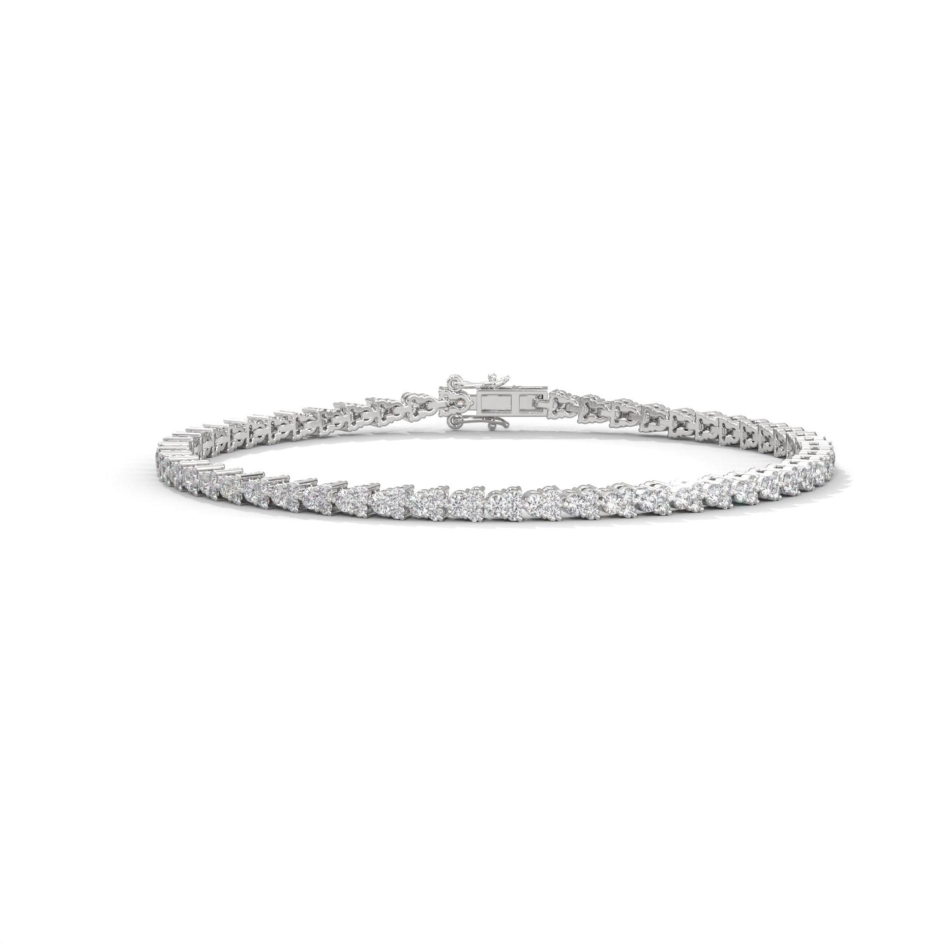 Classic Round Lab-Grown Diamond Gold Tennis Bracelet | 2.01 CTW