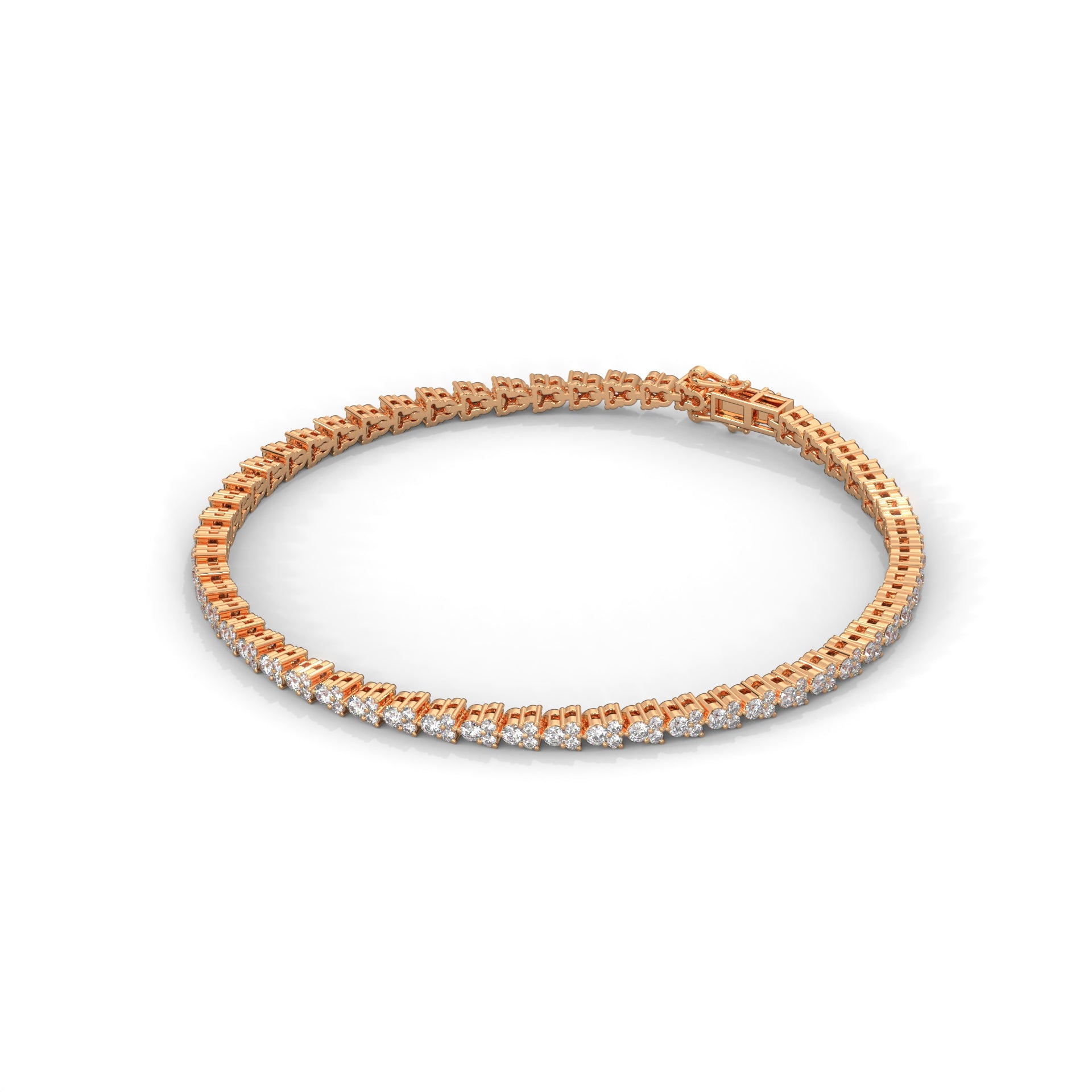 Classic Round Lab-Grown Diamond Gold Tennis Bracelet | 2.01 CTW
