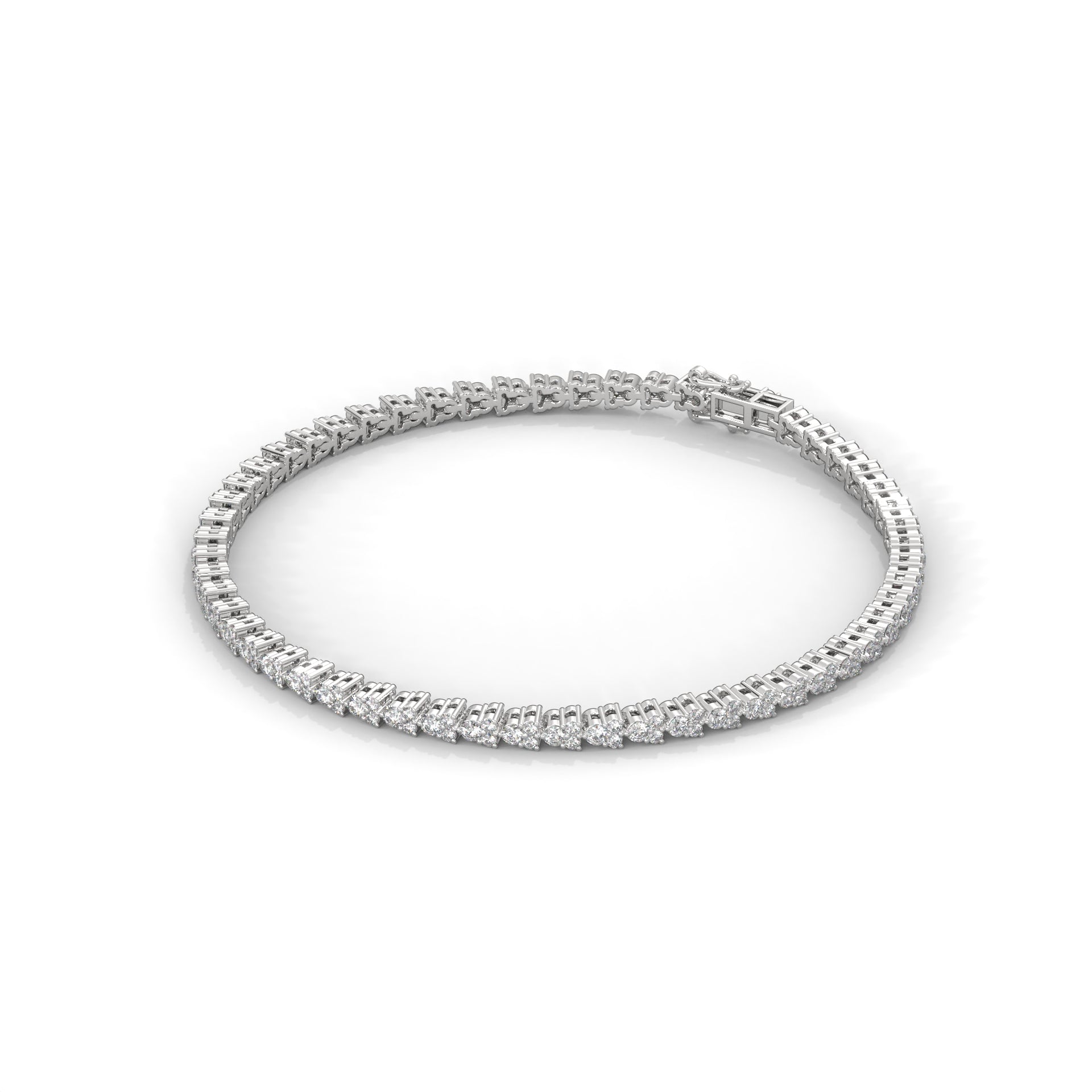 Classic Round Lab-Grown Diamond Gold Tennis Bracelet | 2.01 CTW
