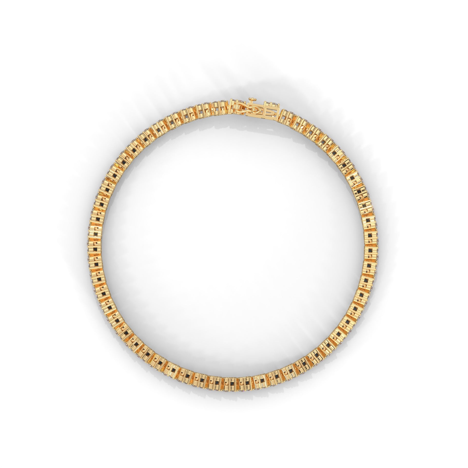 Classic Round Lab-Grown Diamond Gold Tennis Bracelet | 2.01 CTW