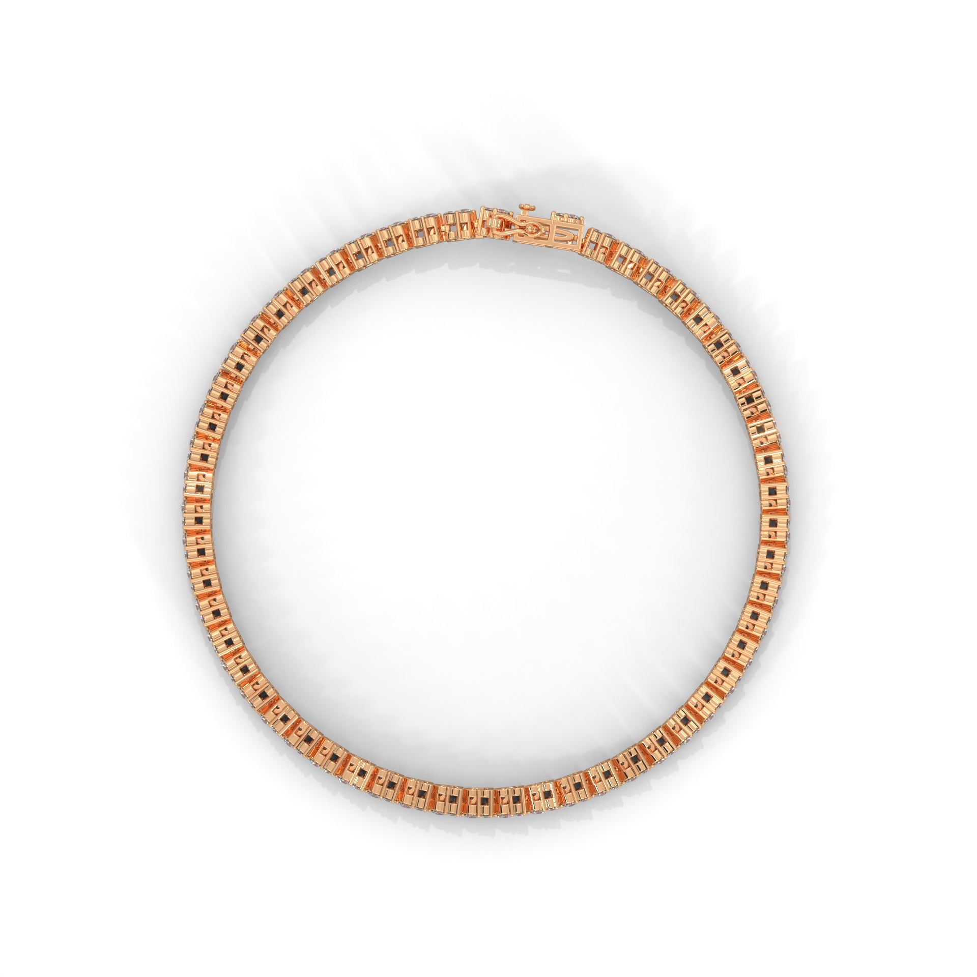 Classic Round Lab-Grown Diamond Gold Tennis Bracelet | 2.01 CTW