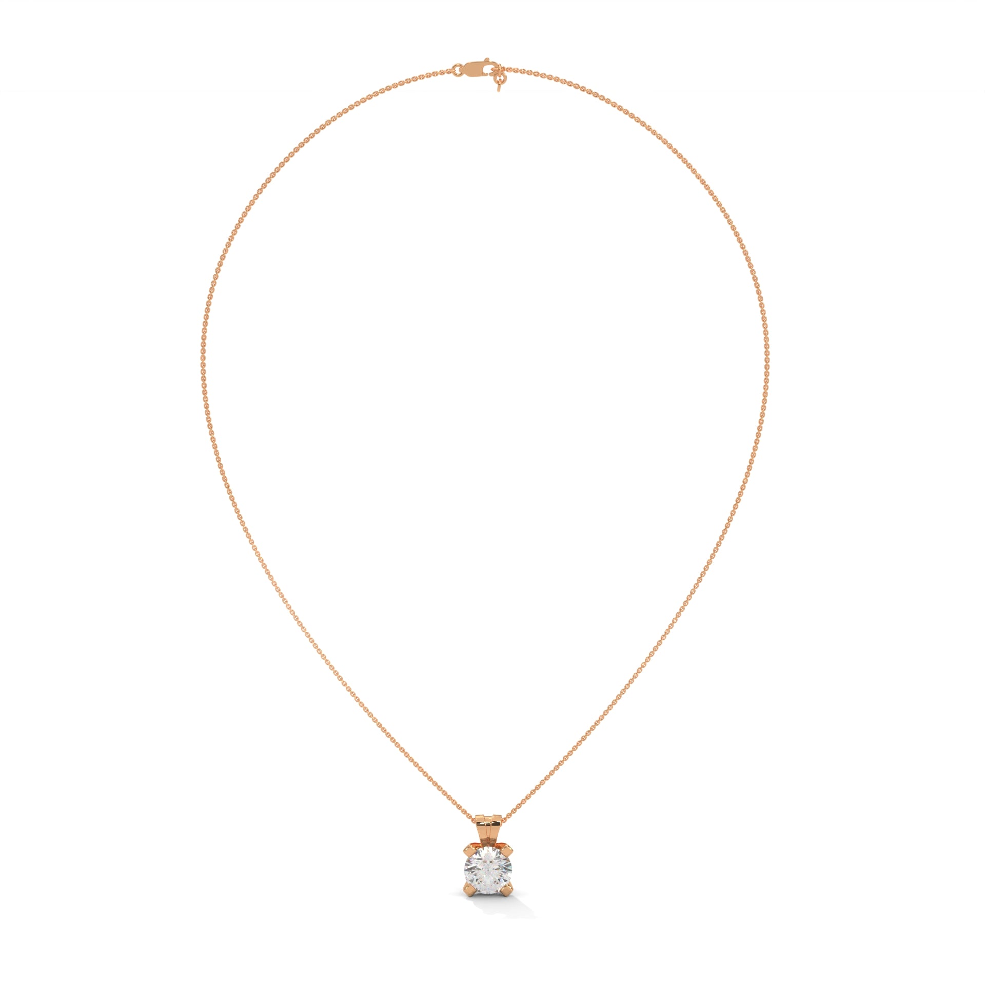 Round Diamond Solitaire Pendant in 14K Gold | 2.43 CTW