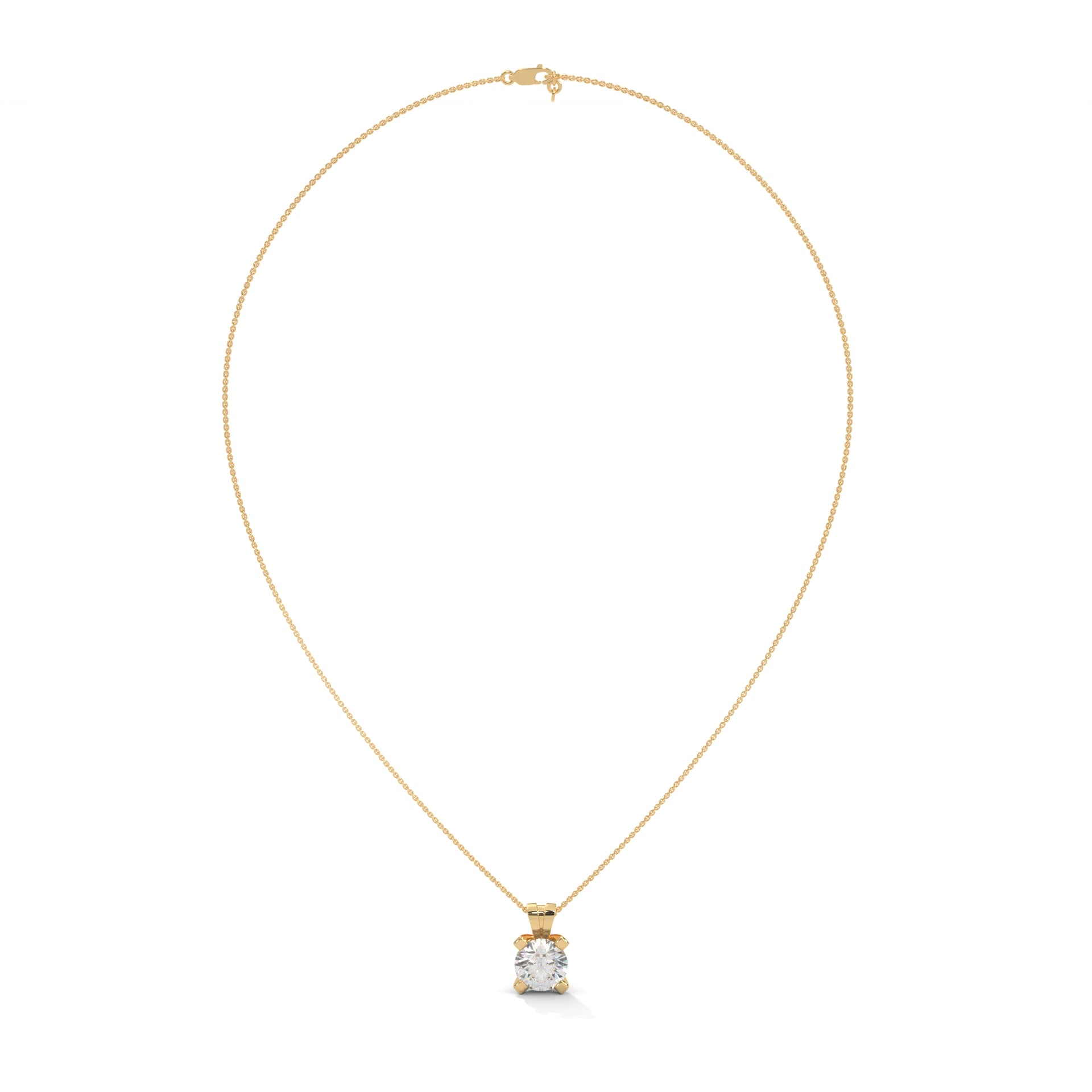 Round Diamond Solitaire Pendant in 14K Gold | 2.43 CTW