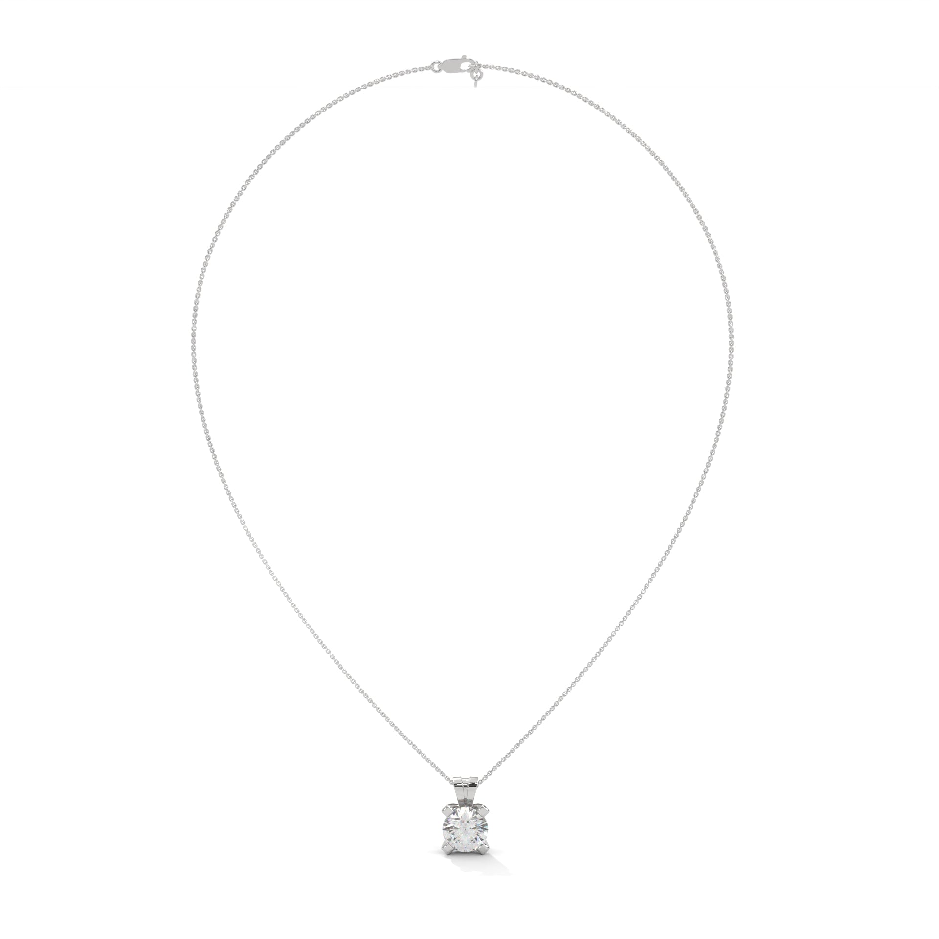 Round Diamond Solitaire Pendant in 14K Gold | 2.43 CTW