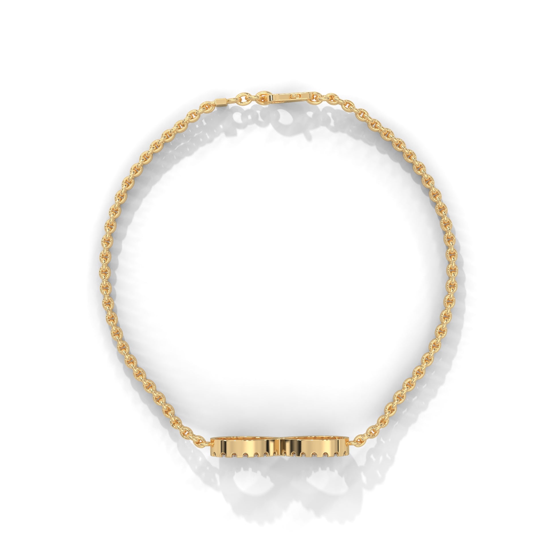 InfinityGlow Pave-Set Lab-Grown Diamond Gold Bracelet | 0.38 CTW