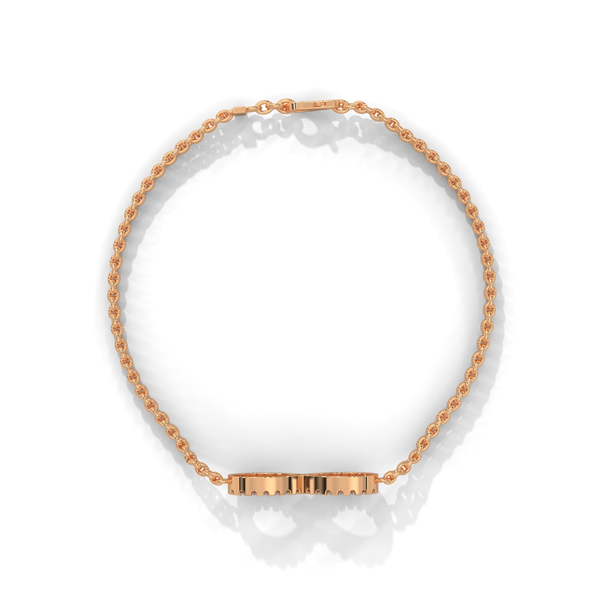 InfinityGlow Pave-Set Lab-Grown Diamond Gold Bracelet | 0.38 CTW