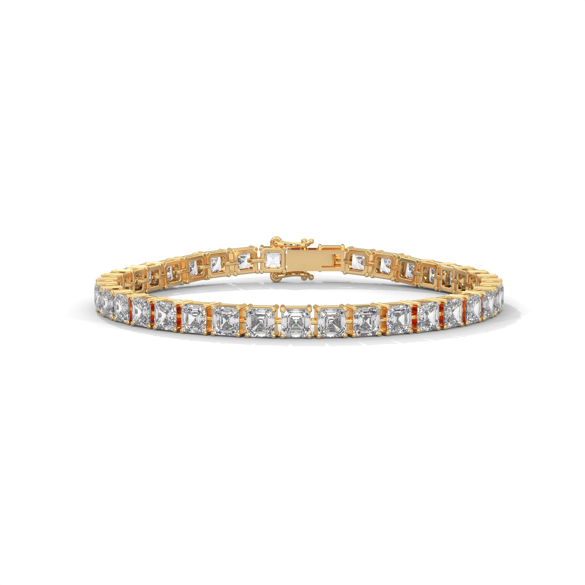 Lumière Asscher-Cut Lab-Grown Diamond Tennis Bracelet | 11.1 CTW