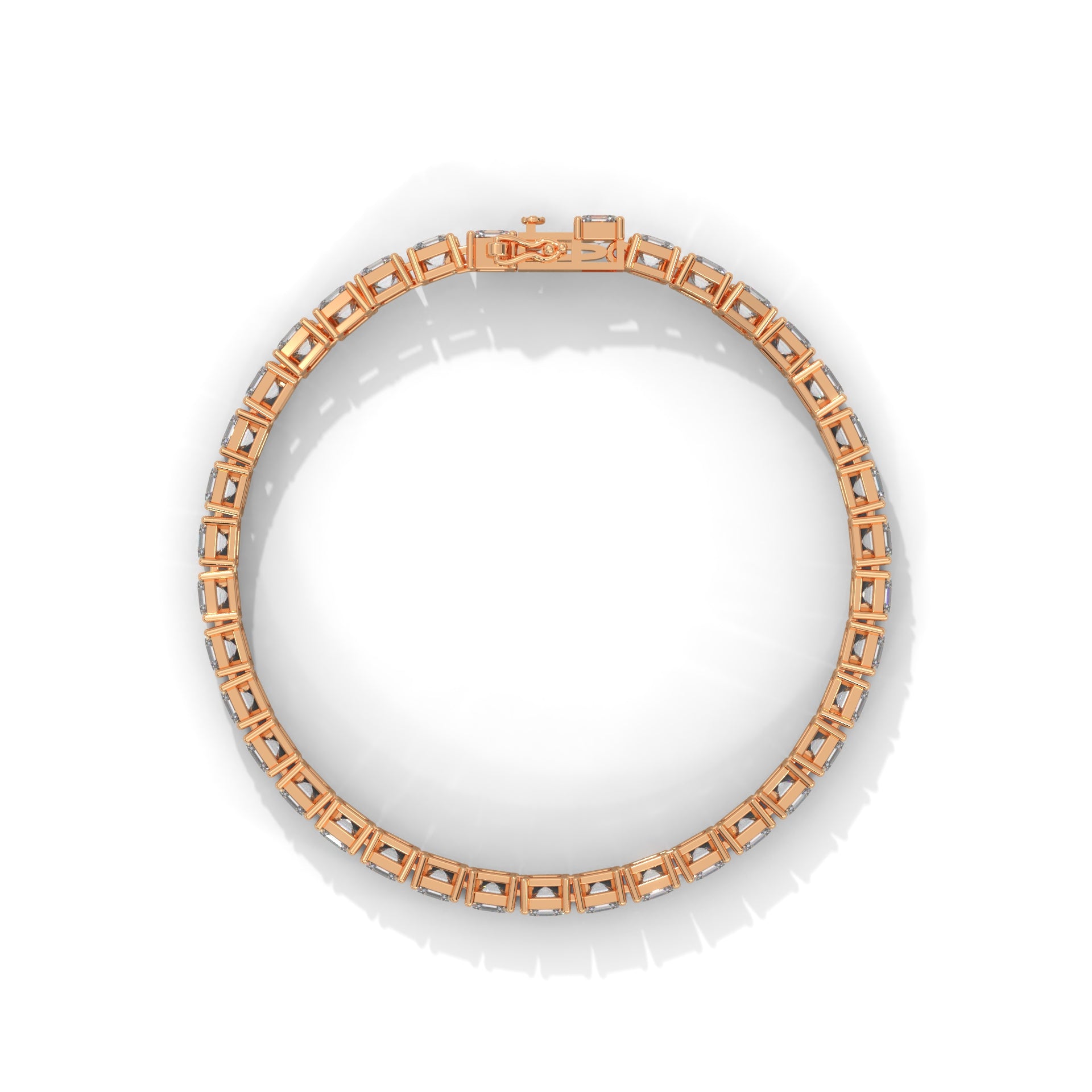 Lumière Asscher-Cut Lab-Grown Diamond Tennis Bracelet | 11.1 CTW