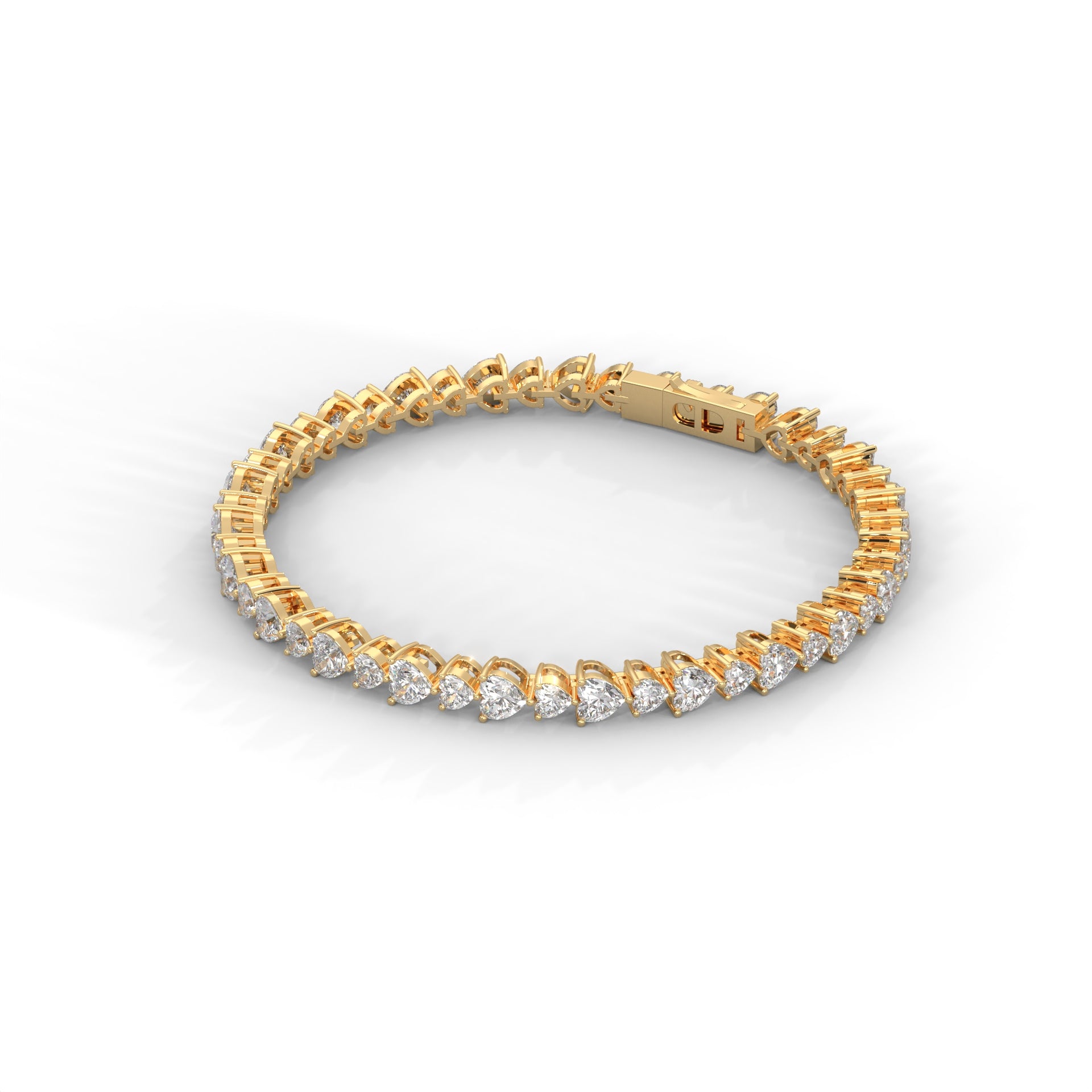 EternalHeart Heart-Cut Lab-Grown Diamond Tennis Bracelet | 10.4 CTW