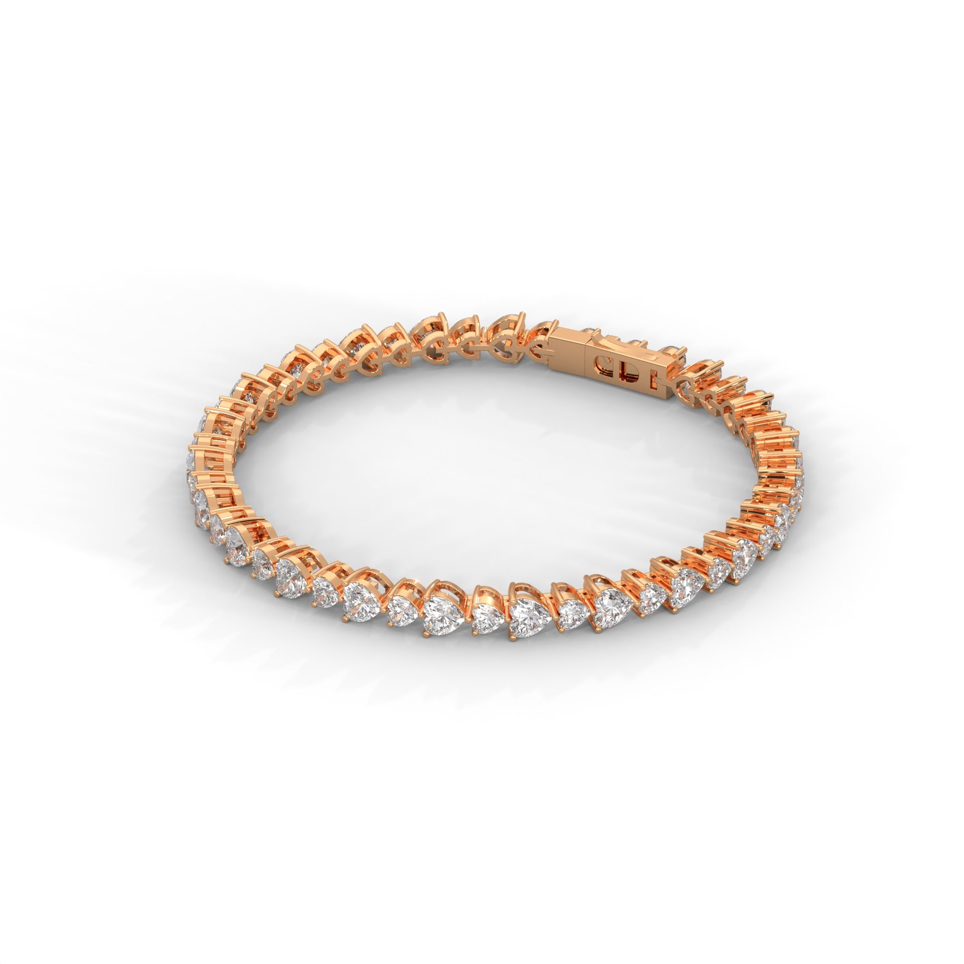 EternalHeart Heart-Cut Lab-Grown Diamond Tennis Bracelet | 10.4 CTW
