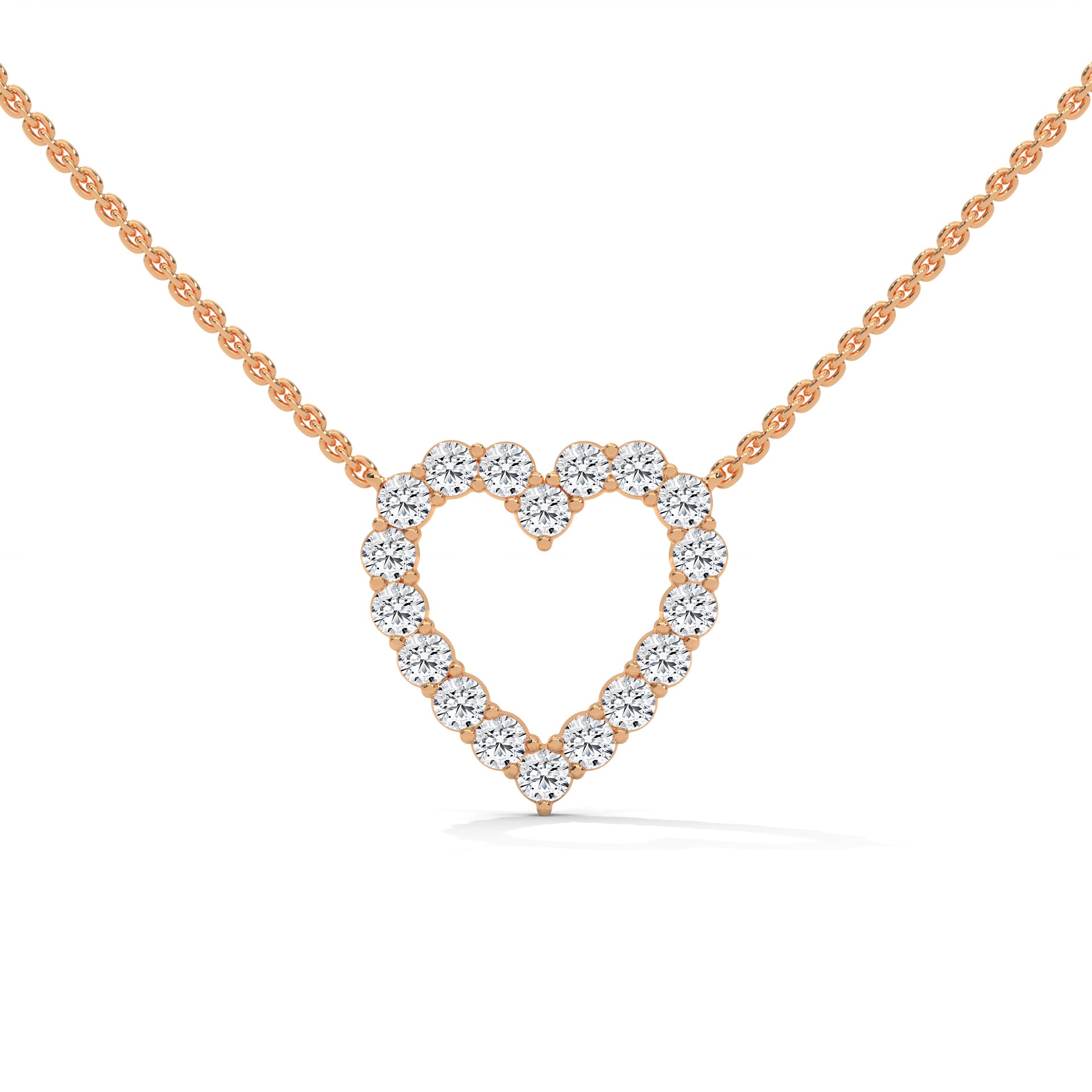 Everlasting Love: 14K Gold Diamond Heart Pendant Necklace | 0.45 CTW