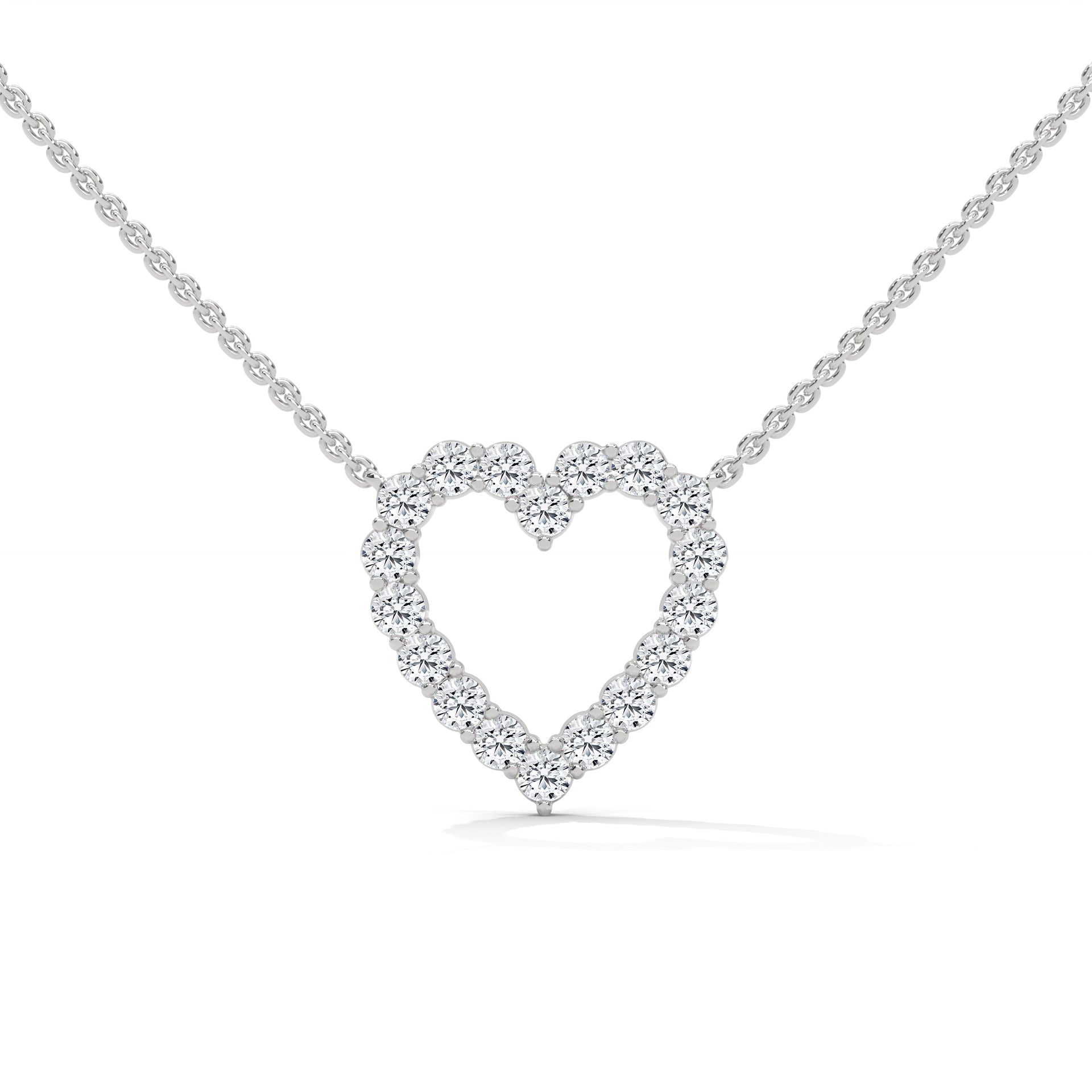 Everlasting Love: 14K Gold Diamond Heart Pendant Necklace | 0.45 CTW