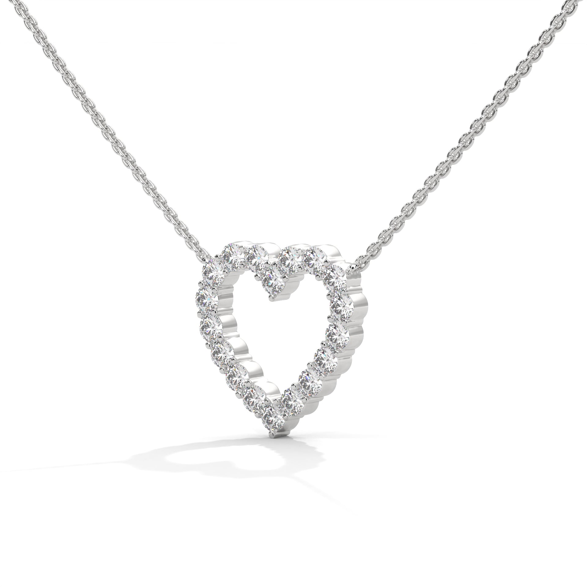 Everlasting Love: 14K Gold Diamond Heart Pendant Necklace | 0.45 CTW