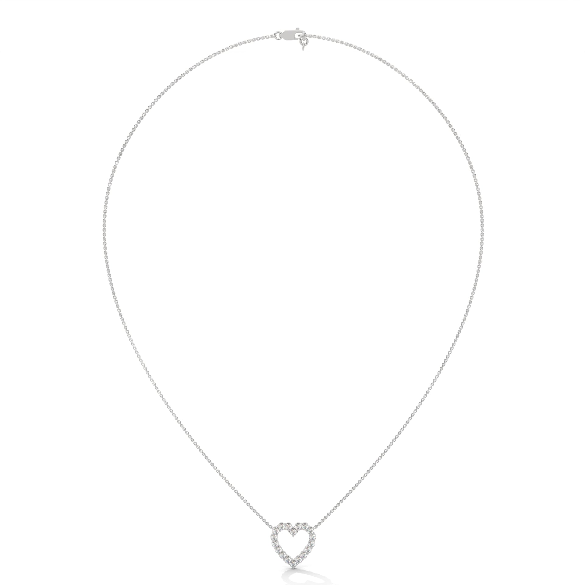 Everlasting Love: 14K Gold Diamond Heart Pendant Necklace | 0.45 CTW