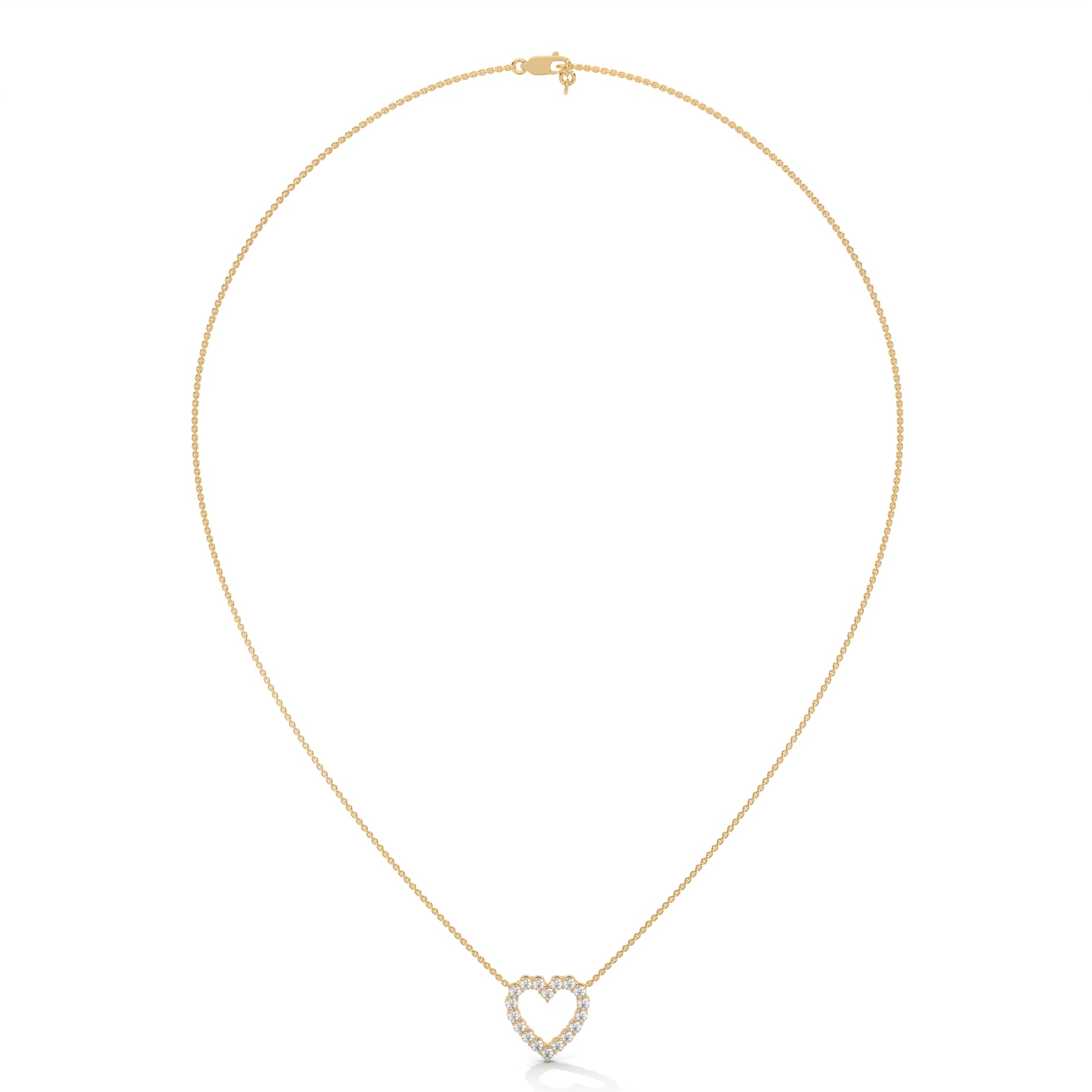 Everlasting Love: 14K Gold Diamond Heart Pendant Necklace | 0.45 CTW