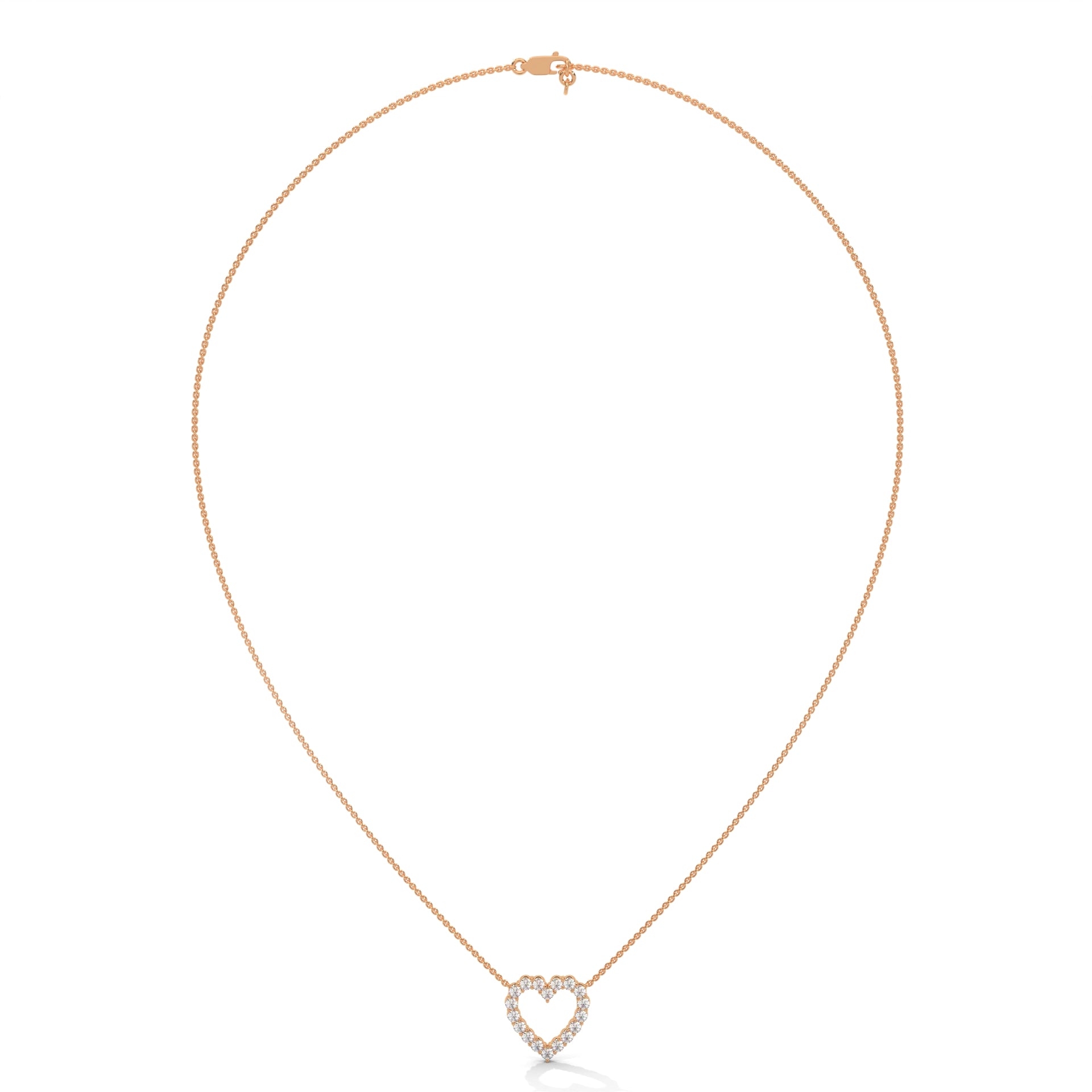 Everlasting Love: 14K Gold Diamond Heart Pendant Necklace | 0.45 CTW