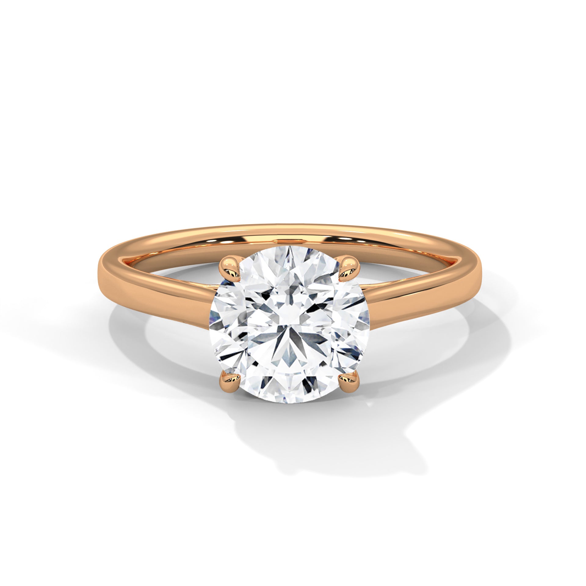 Astra 2.00 CT Round-Cut Diamond Solitaire Ring | 14K & 18K Gold