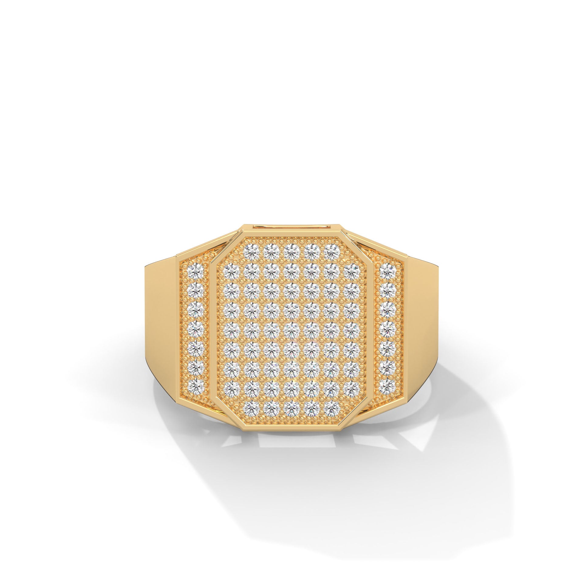 Prestige 0.73 CTW Round Lab-Grown Diamond Octagon Men's Ring