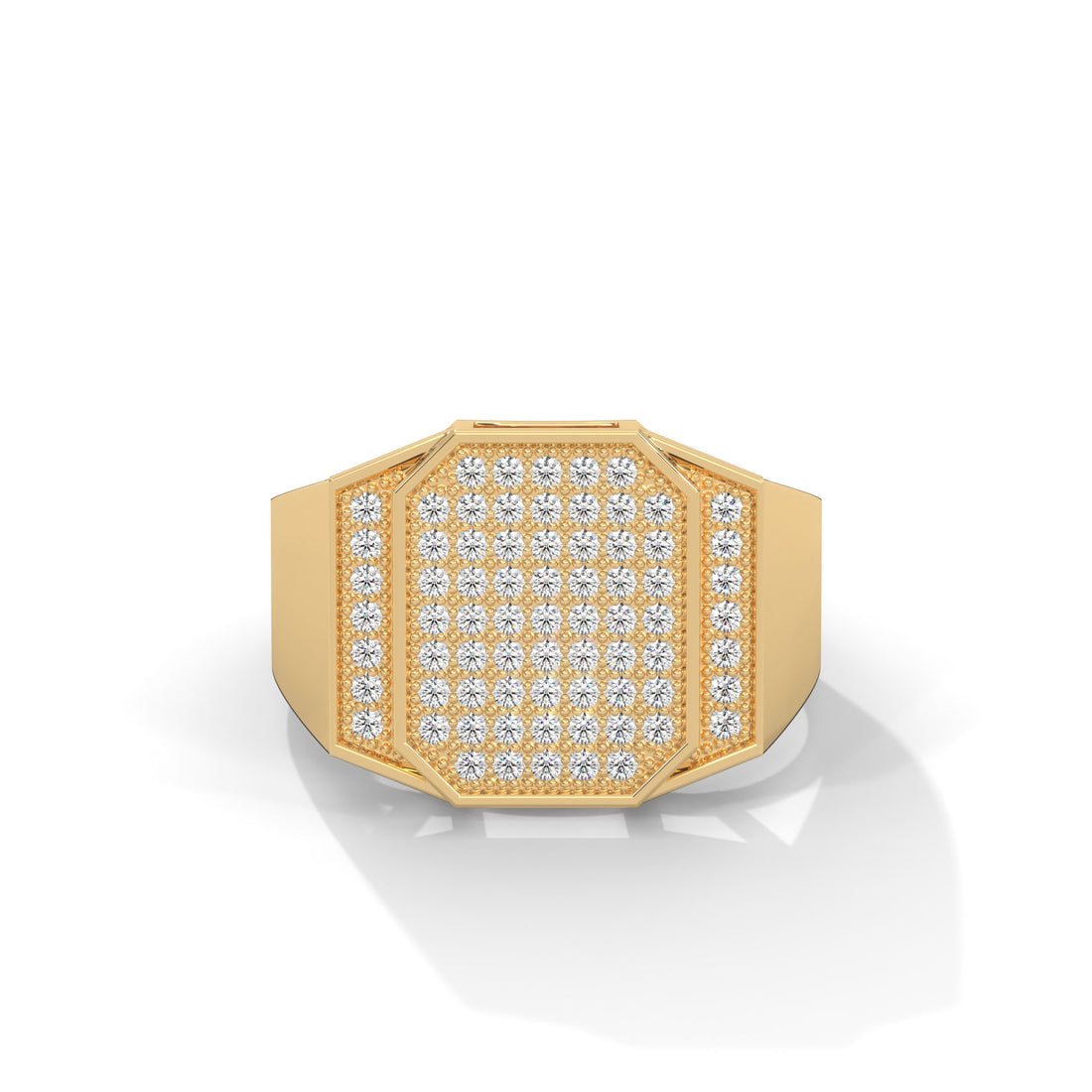 Prestige 0.73 CTW Round Lab-Grown Diamond Octagon Men's Ring