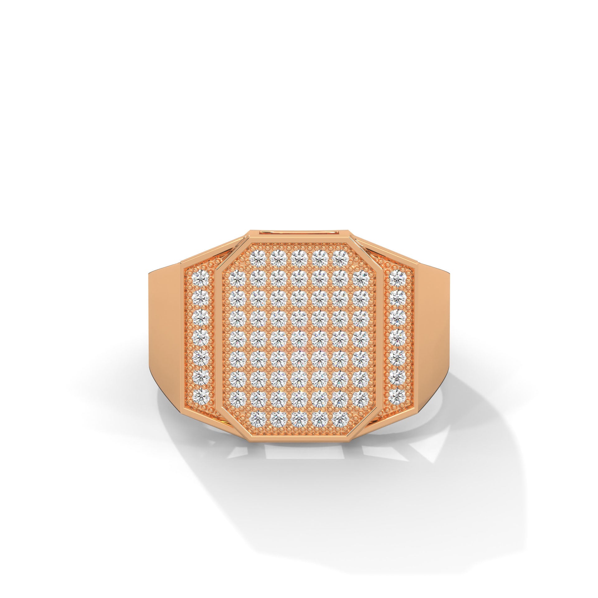 Prestige 0.73 CTW Round Lab-Grown Diamond Octagon Men's Ring