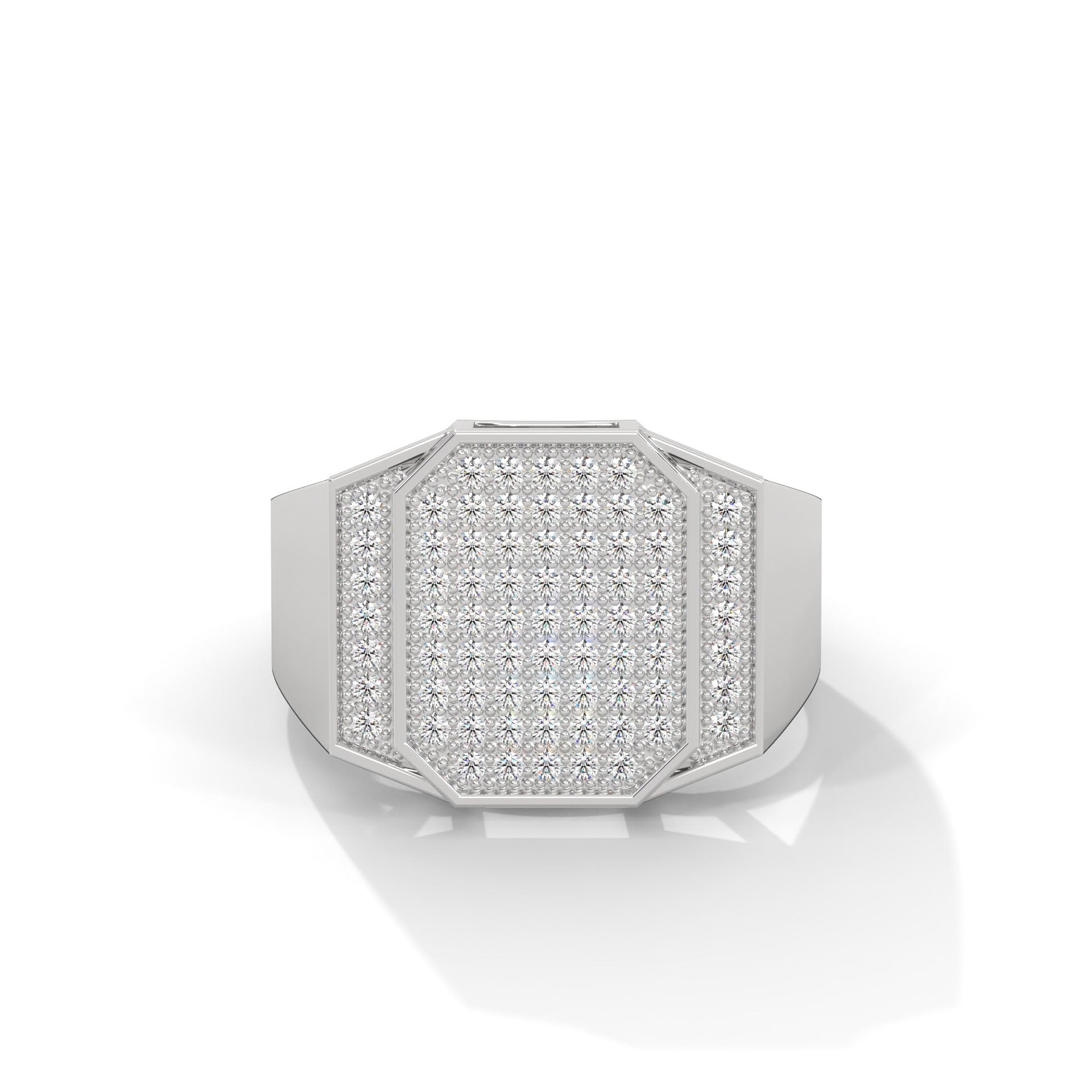 Prestige 0.73 CTW Round Lab-Grown Diamond Octagon Men's Ring