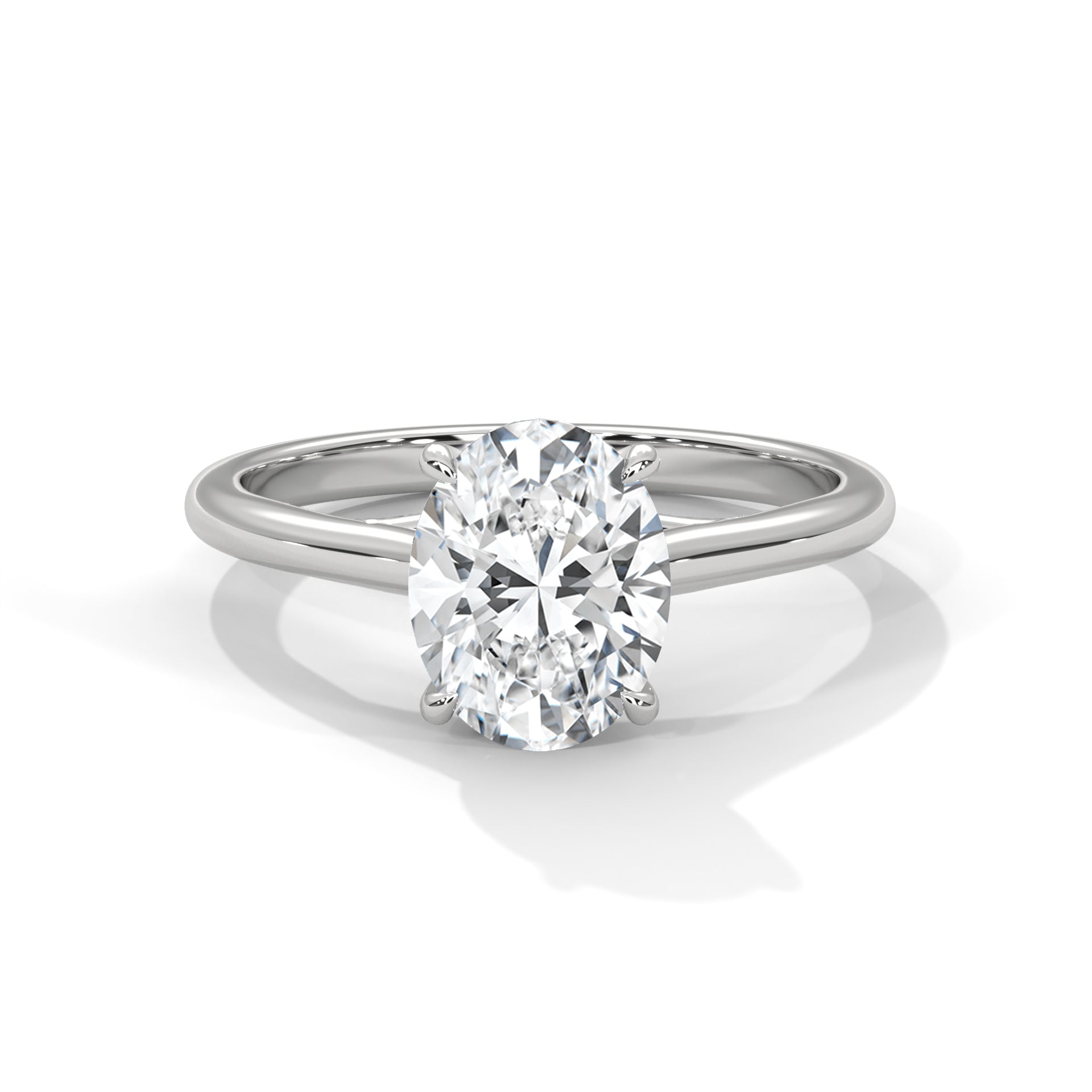 Endless Grace 1.5 CT Oval-Cut Lab Grown Diamond Solitaire Ring