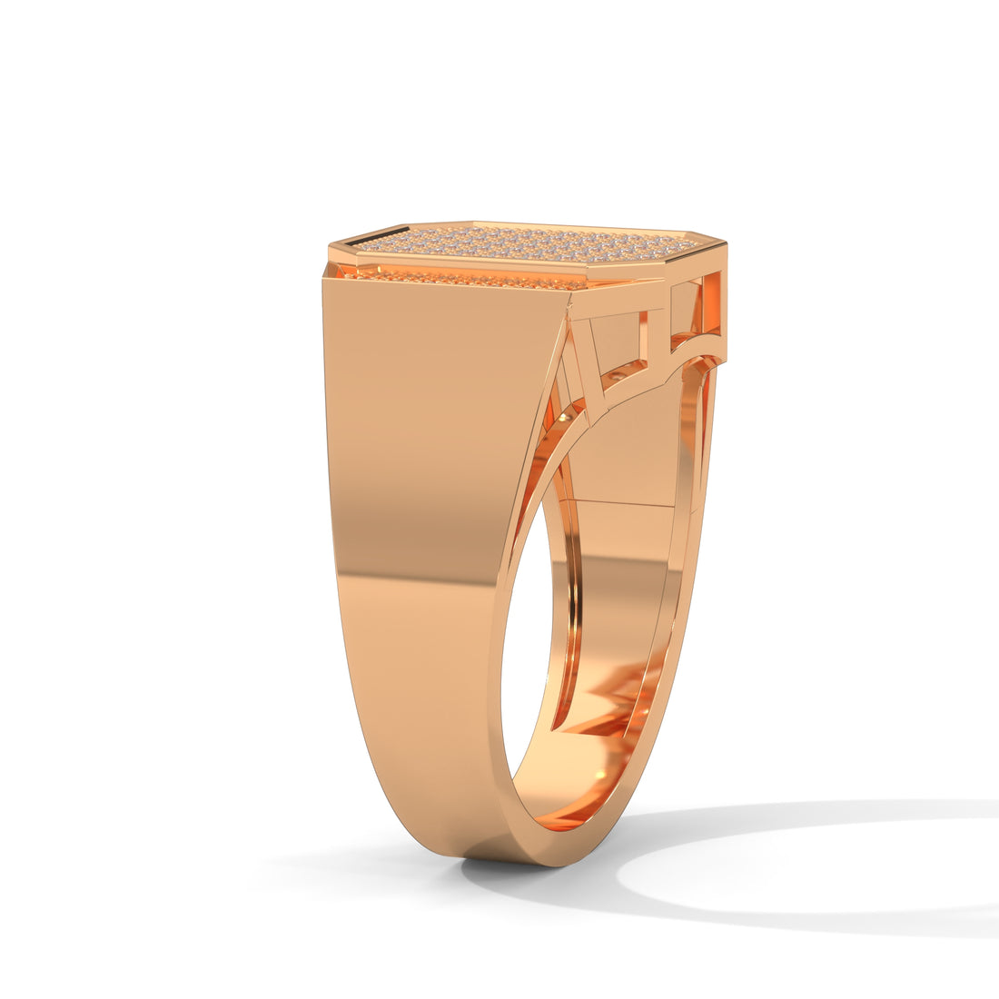 Prestige 0.73 CTW Round Lab-Grown Diamond Octagon Men's Ring