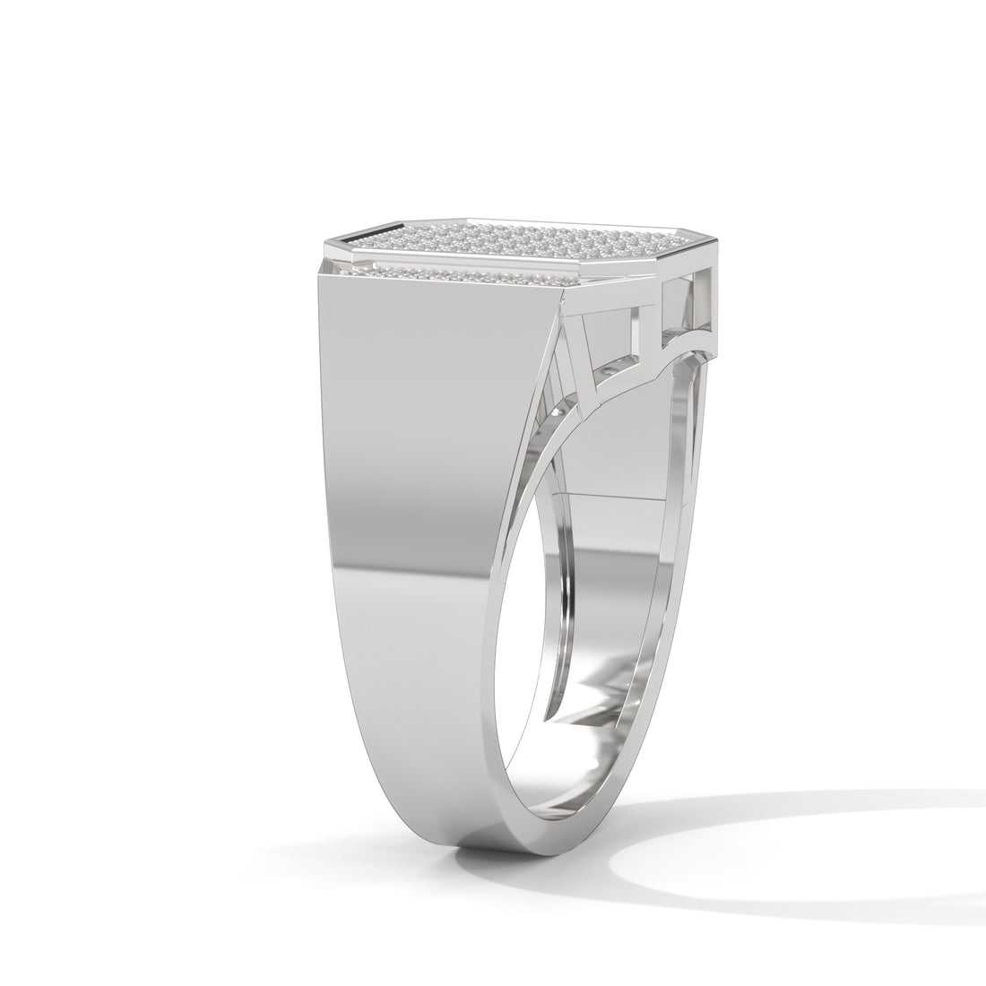 Prestige 0.73 CTW Round Lab-Grown Diamond Octagon Men's Ring