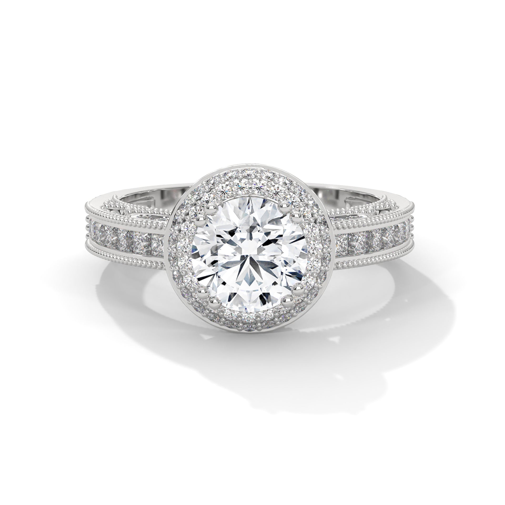 The Grand Aurora 1.92 CTW Round-Cut Diamond Engagement Ring | E-VVS2