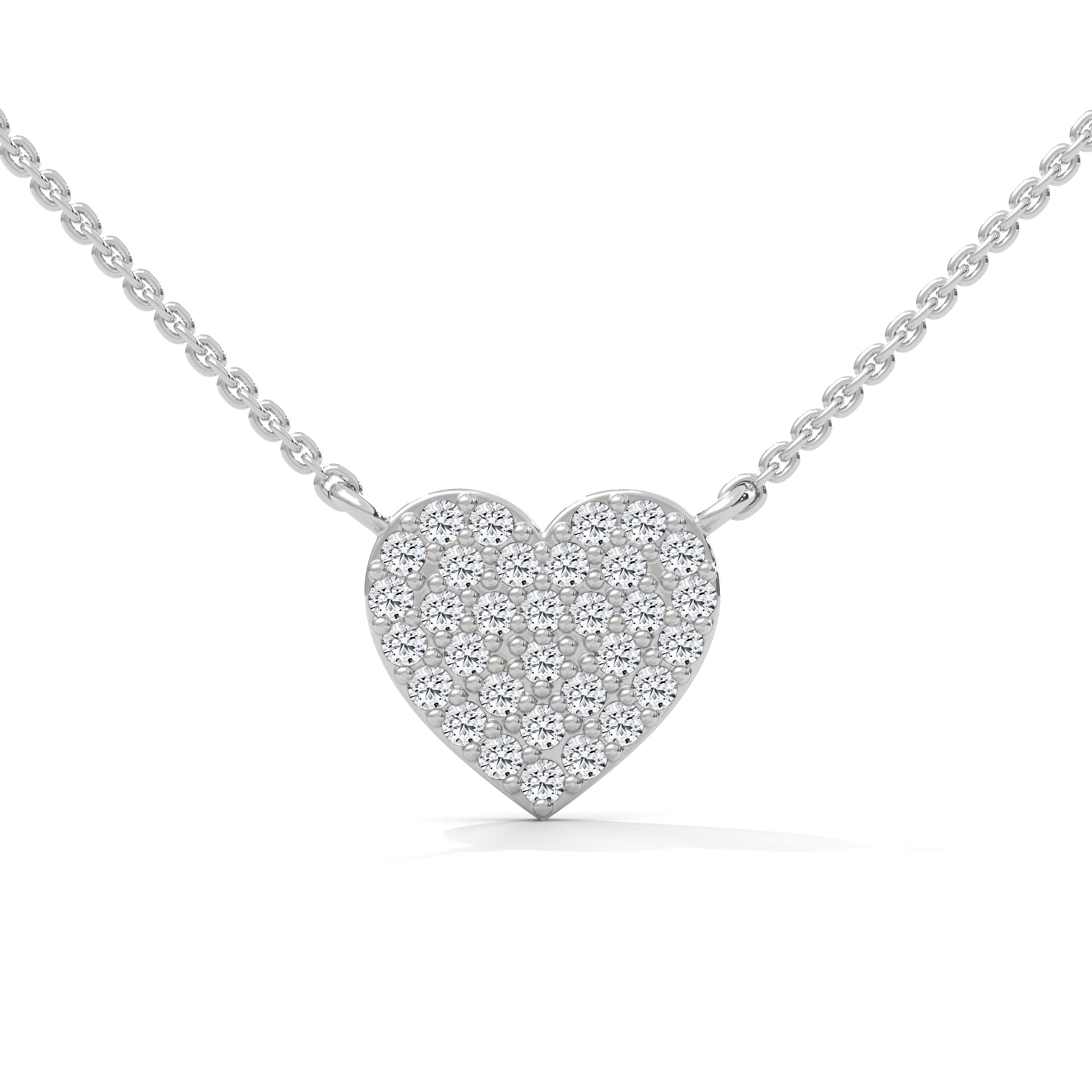 Eternal Love: 14K Gold Pavé Heart Diamond Pendant Necklace | 0.26 CTW