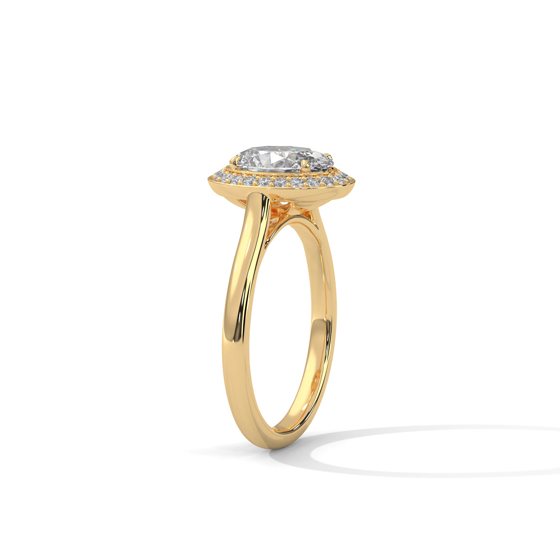 Celestial Embrace 3CT Oval Lab-Grown Diamond Engagement Ring | 3.18 CTW