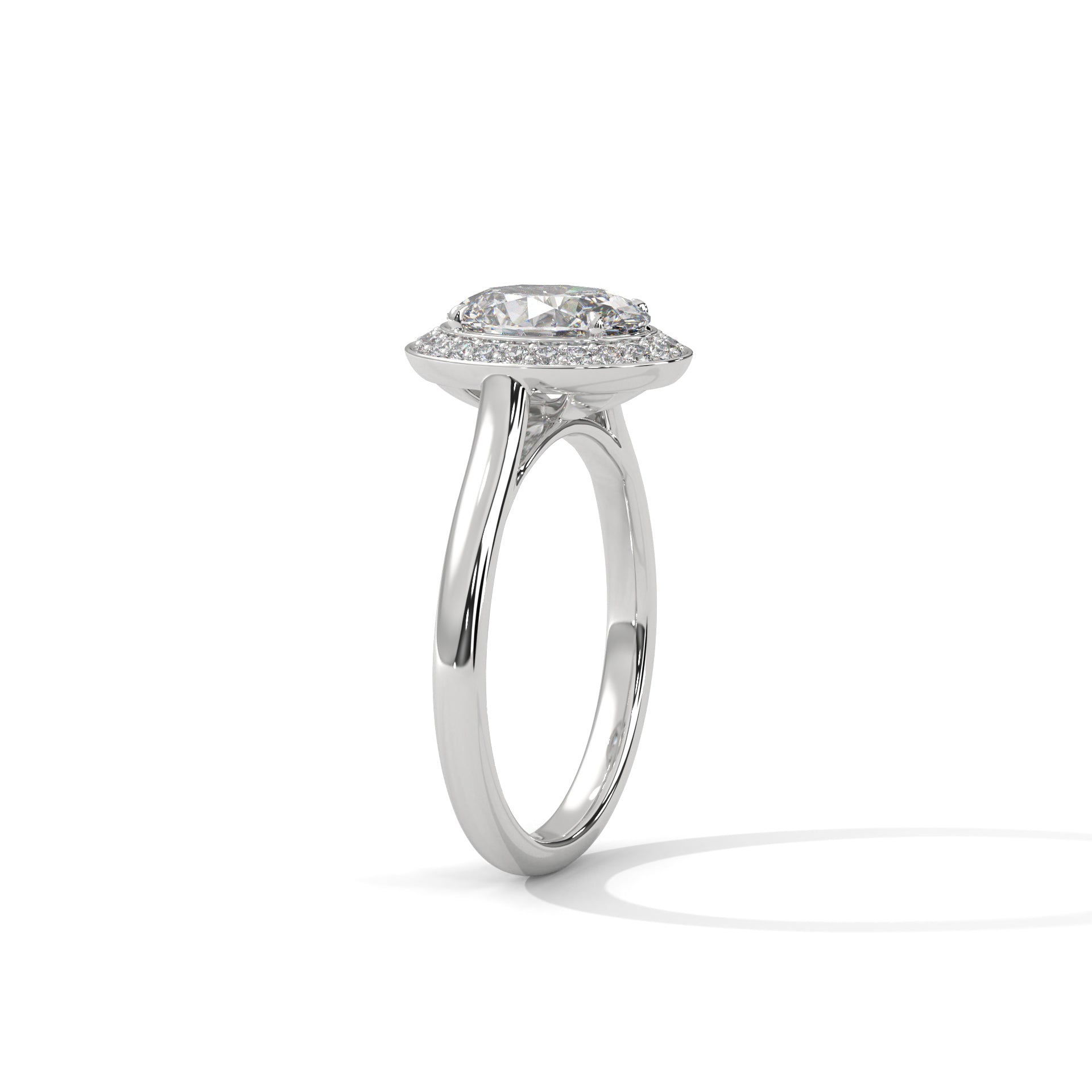 Celestial Embrace 3CT Oval Lab-Grown Diamond Engagement Ring | 3.18 CTW