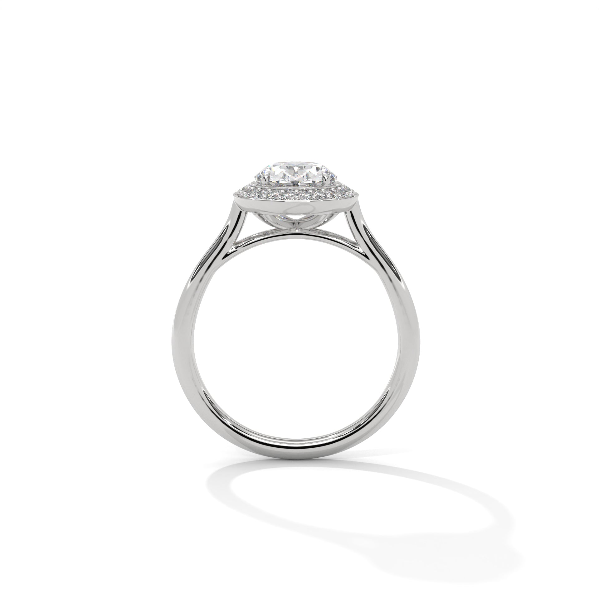 Celestial Embrace 3CT Oval Lab-Grown Diamond Engagement Ring | 3.18 CTW