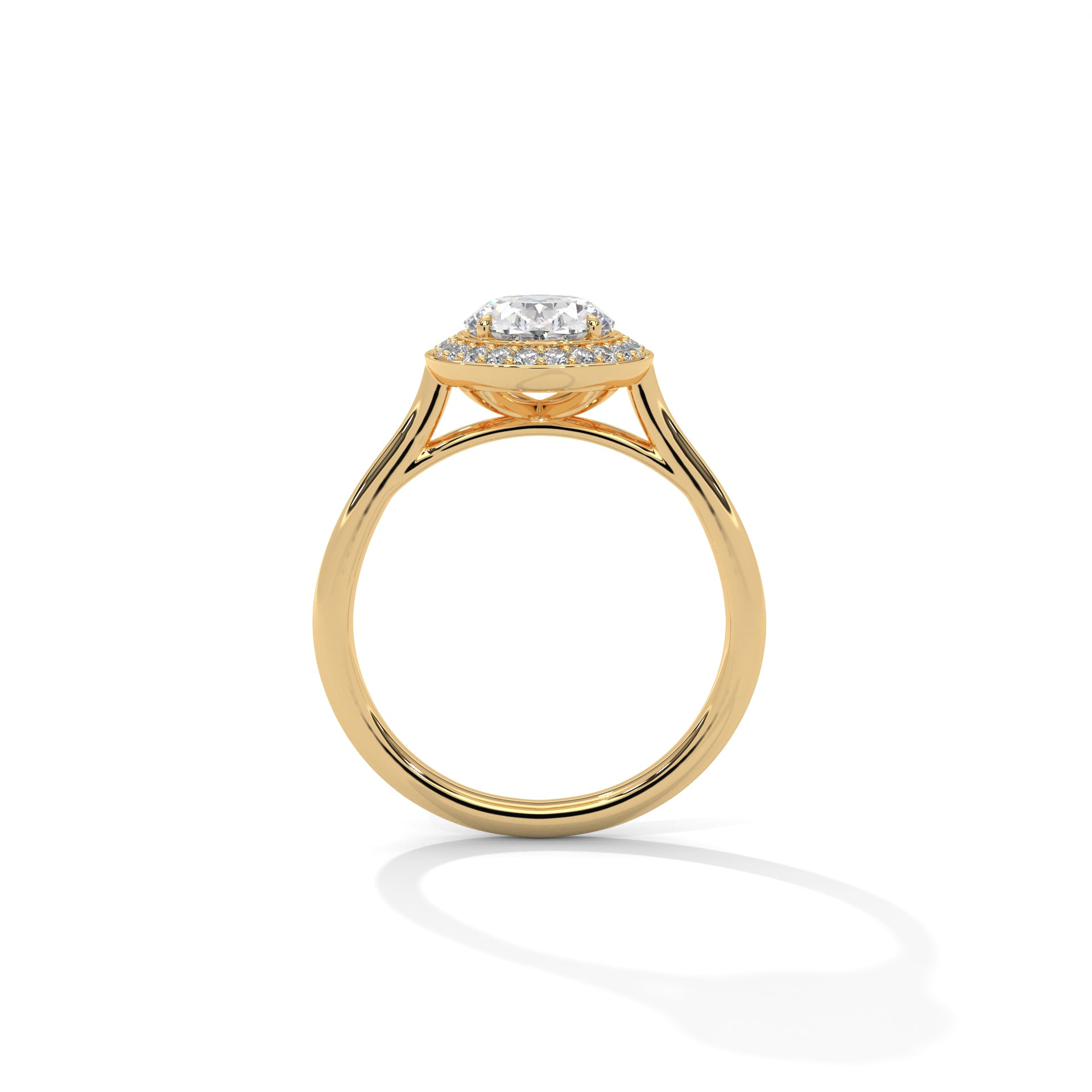 Celestial Embrace 3CT Oval Lab-Grown Diamond Engagement Ring | 3.18 CTW
