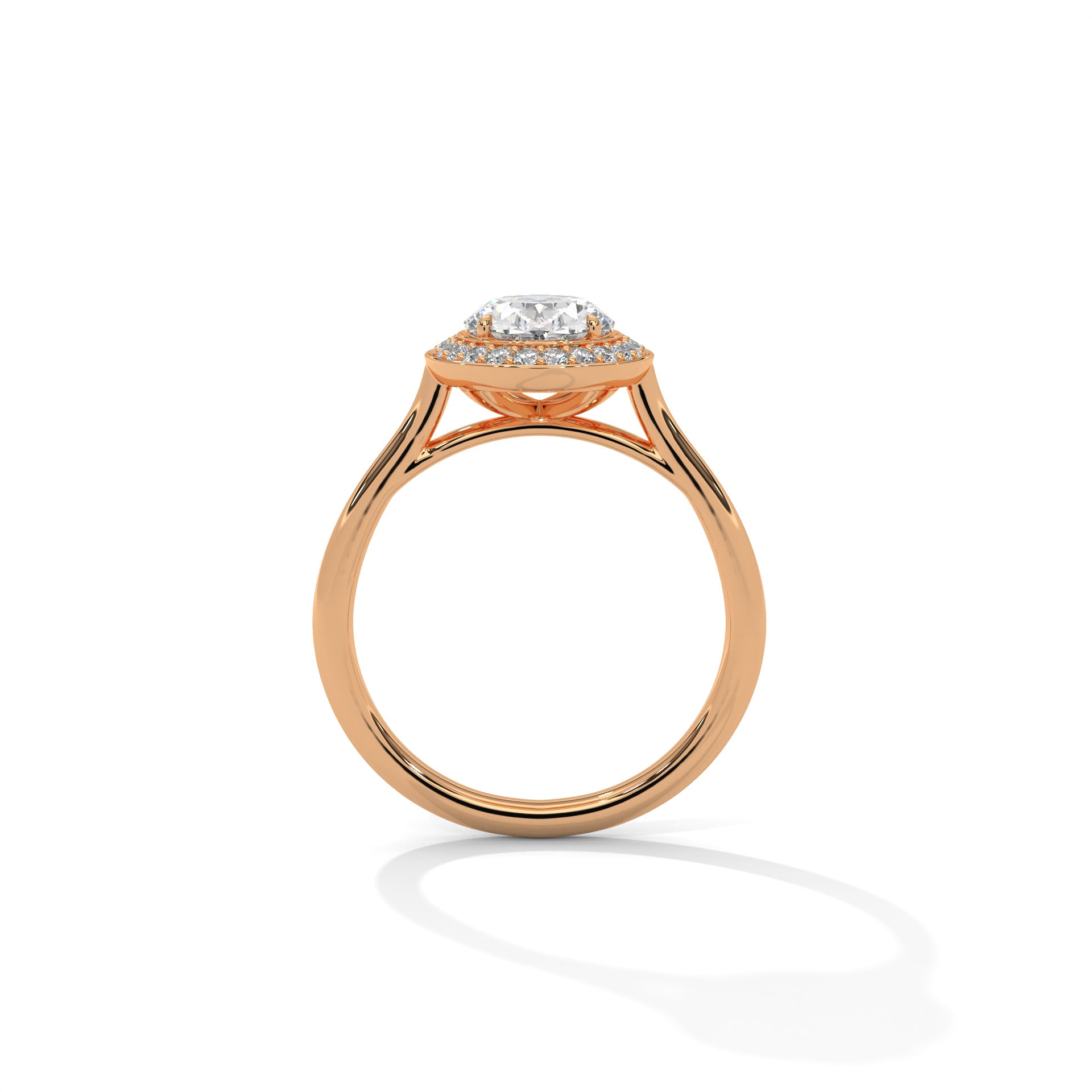 Celestial Embrace 3CT Oval Lab-Grown Diamond Engagement Ring | 3.18 CTW