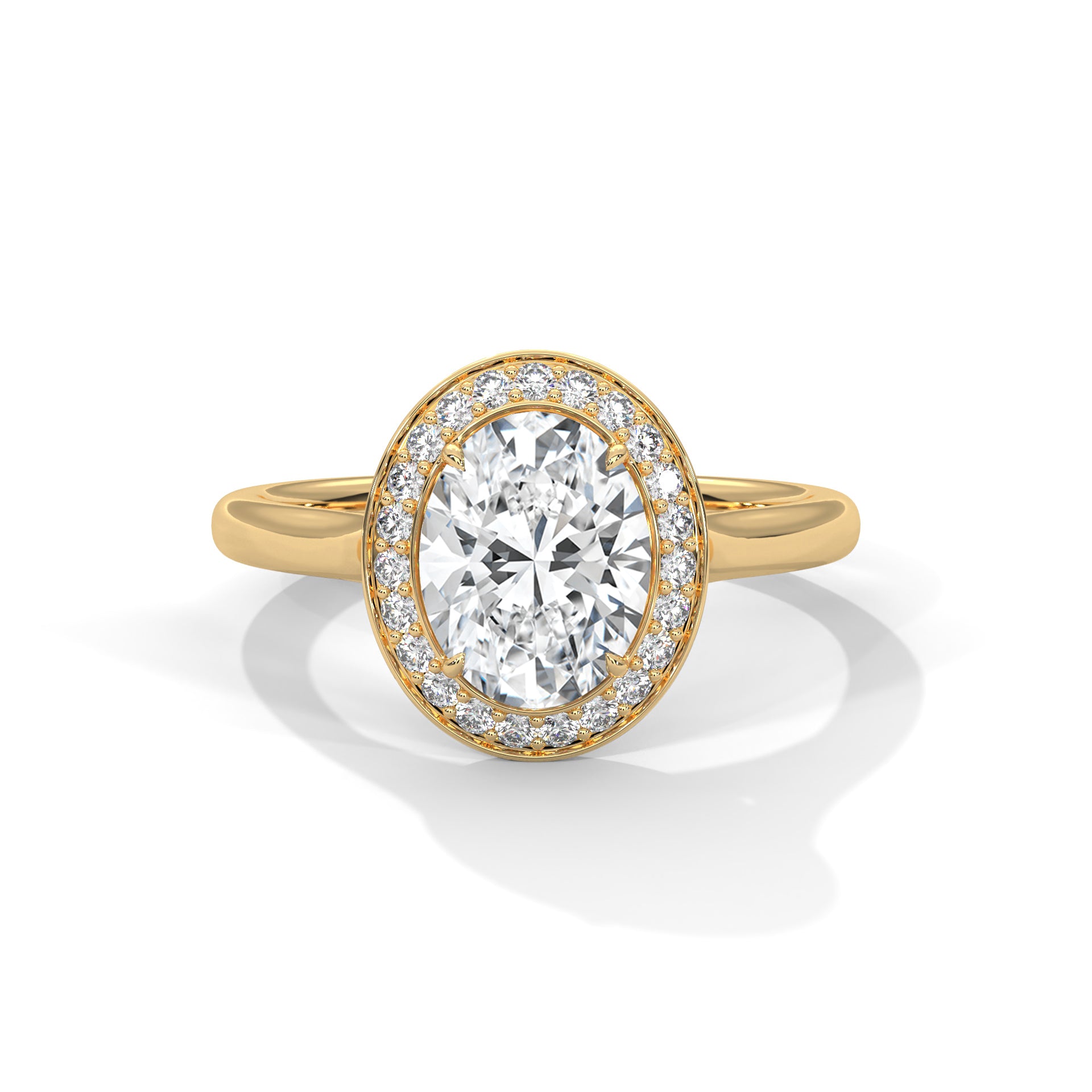 Celestial Embrace 3CT Oval Lab-Grown Diamond Engagement Ring | 3.18 CTW