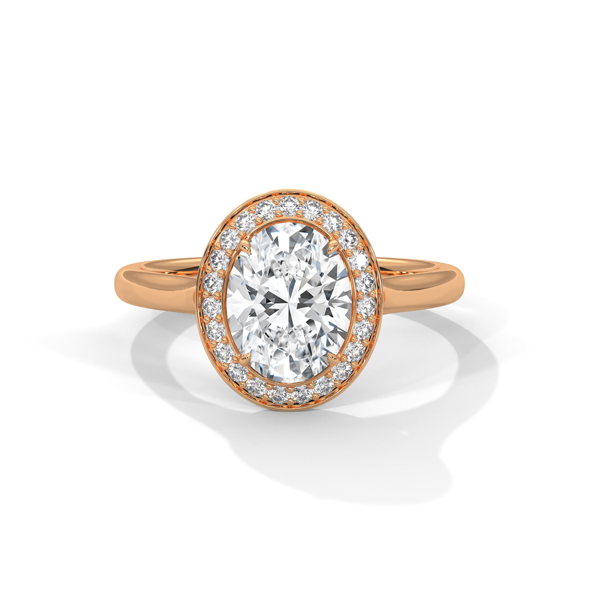 Celestial Embrace 3CT Oval Lab-Grown Diamond Engagement Ring | 3.18 CTW