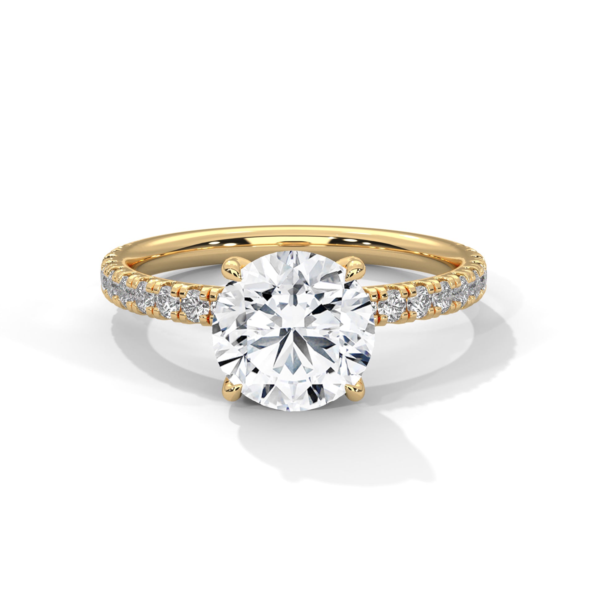 Classic Pave 2.47CTW Round Lab-Grown Diamond Engagement Ring