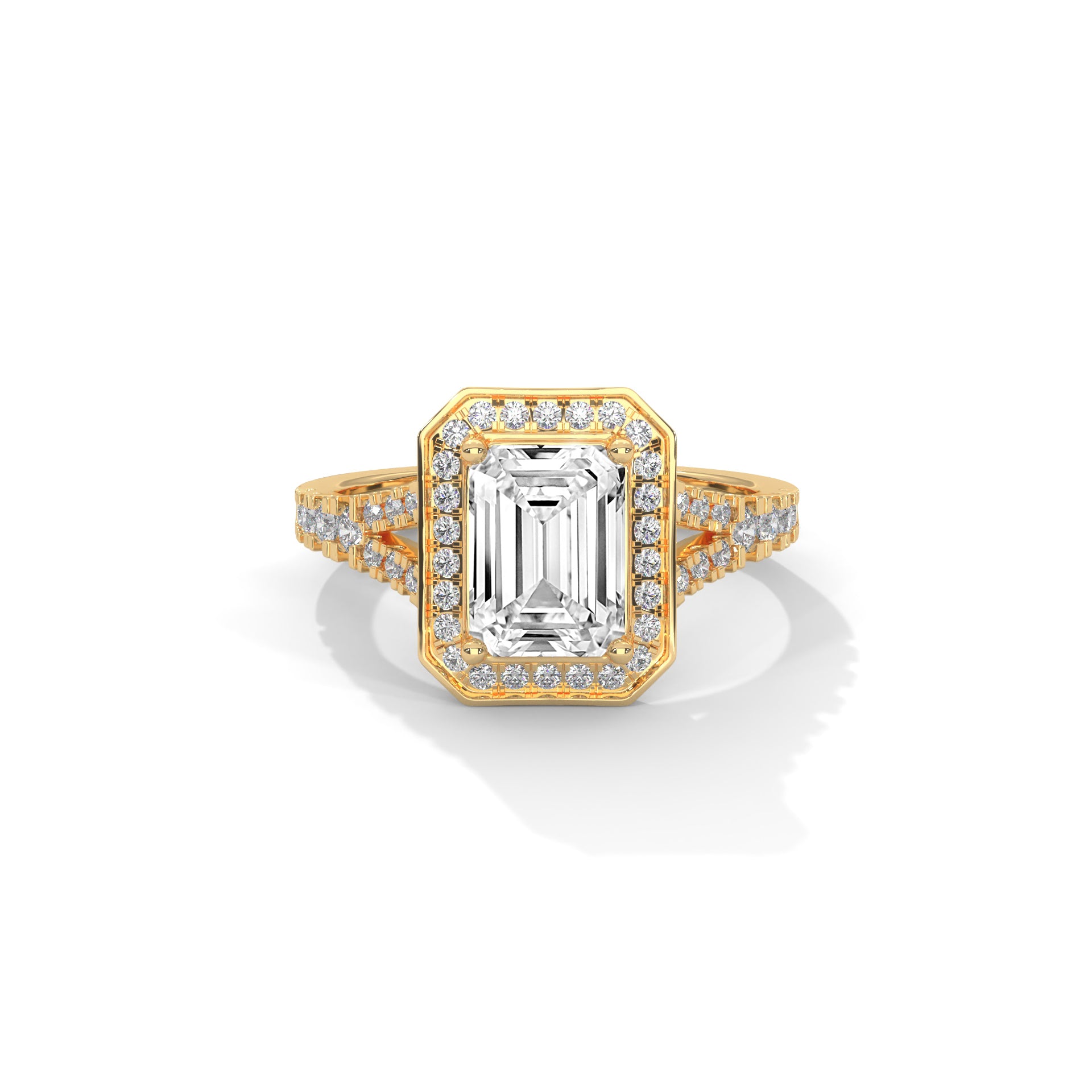 The Regal Precision 1.85 CTW Emerald-Cut Diamond Engagement Ring | 14K/18K Gold