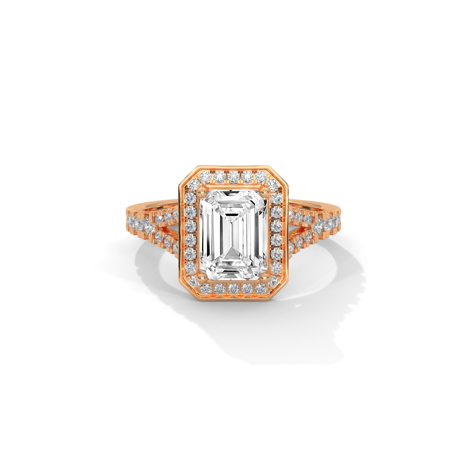 The Regal Precision 1.85 CTW Emerald-Cut Diamond Engagement Ring | 14K/18K Gold