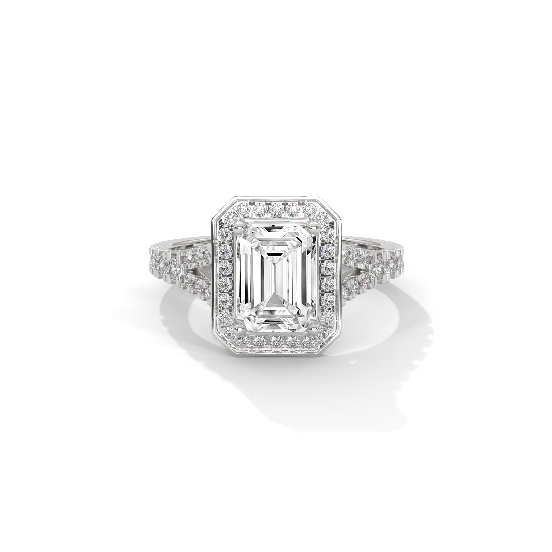 The Regal Precision 1.85 CTW Emerald-Cut Diamond Engagement Ring | 14K/18K Gold
